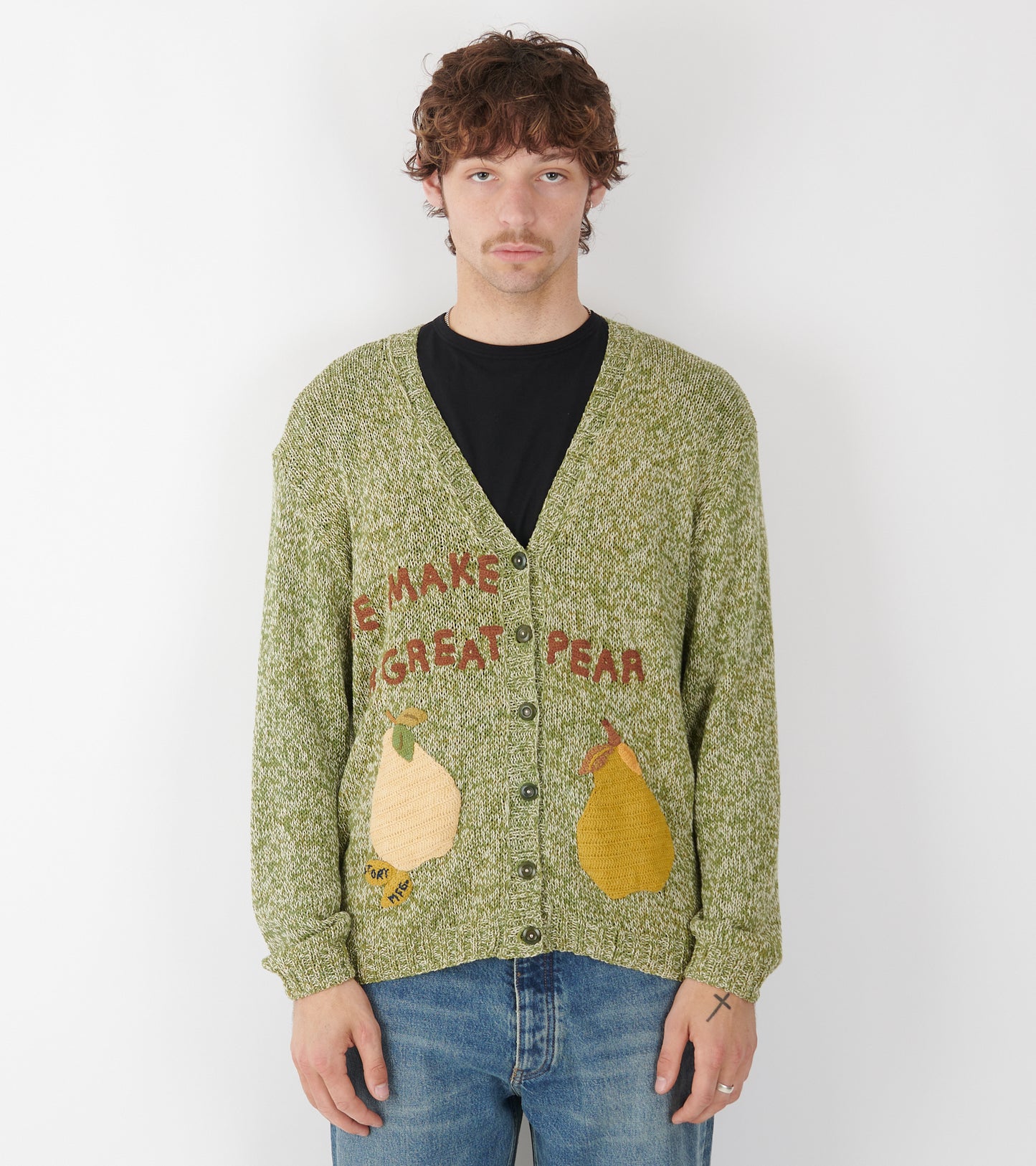 Twinsun Knit Cardigan Green Pears