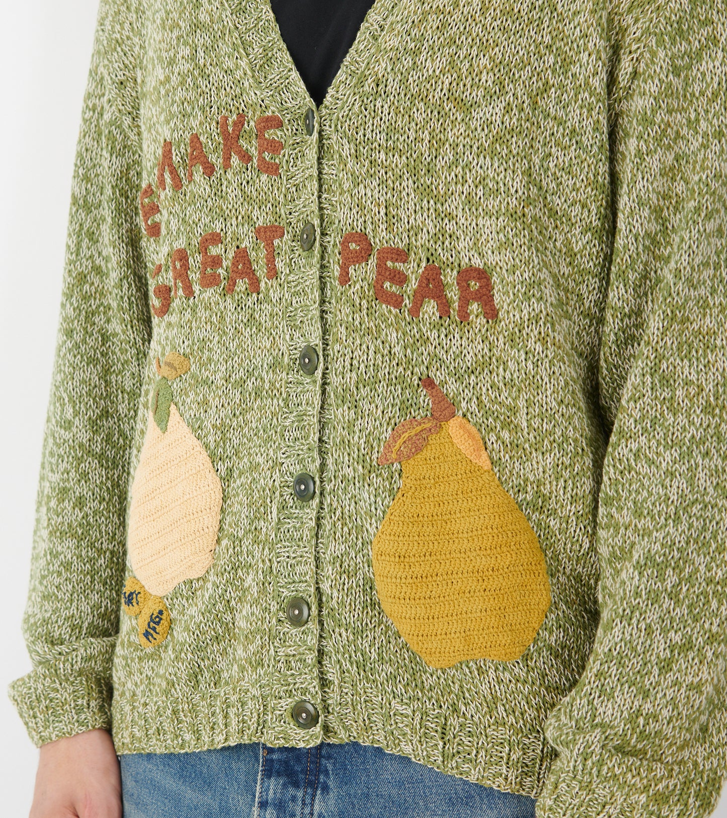 Twinsun Knit Cardigan Green Pears