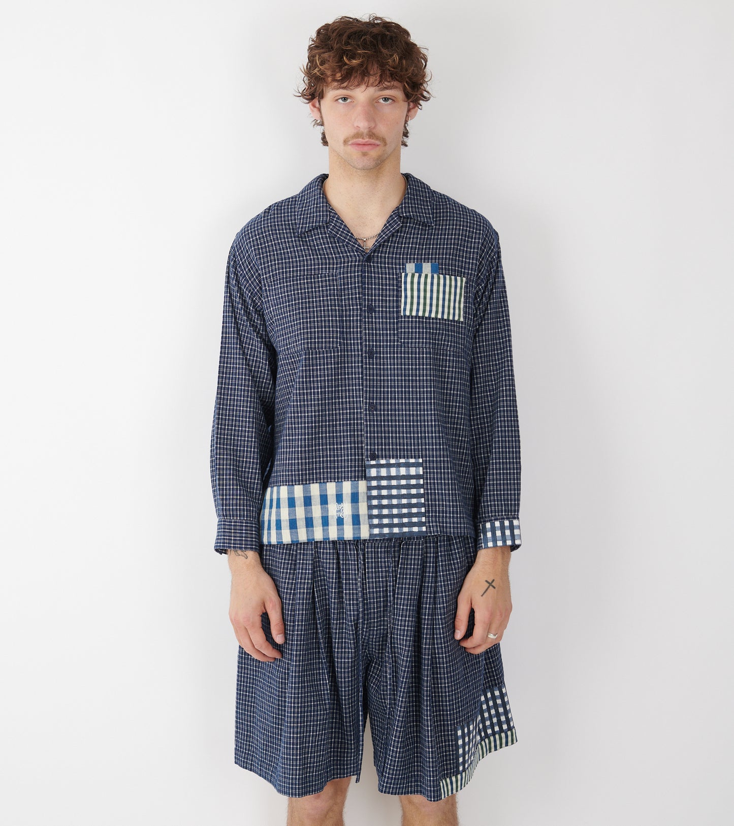 PA Shirt L/S Indigo Picnic