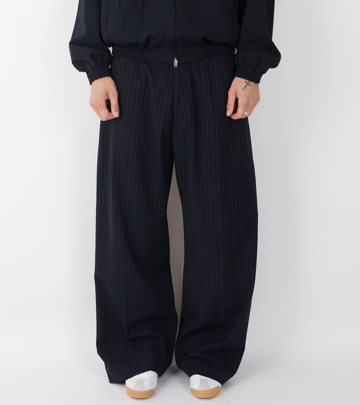 Pinstripe Trousers Navy