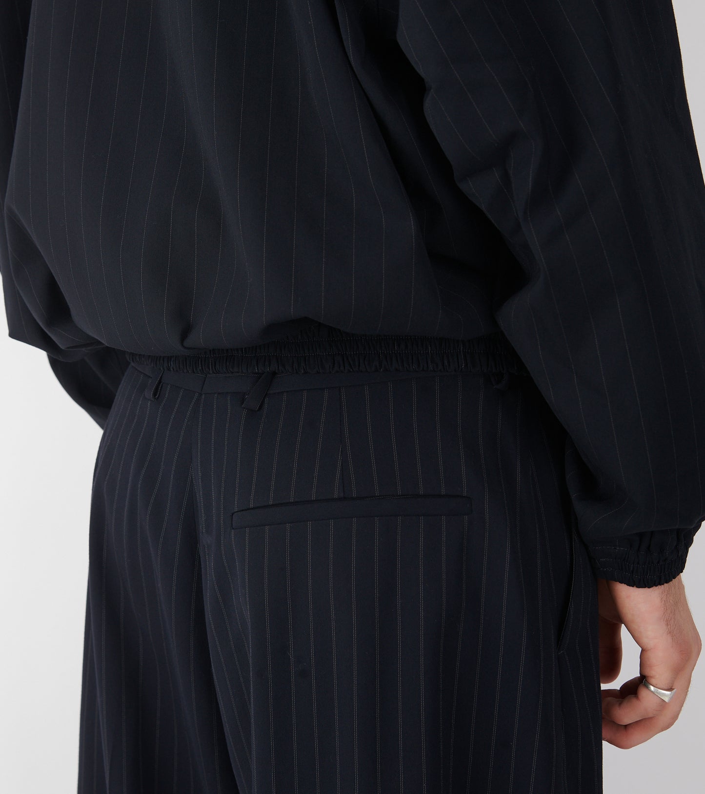 Pinstripe Trousers Navy