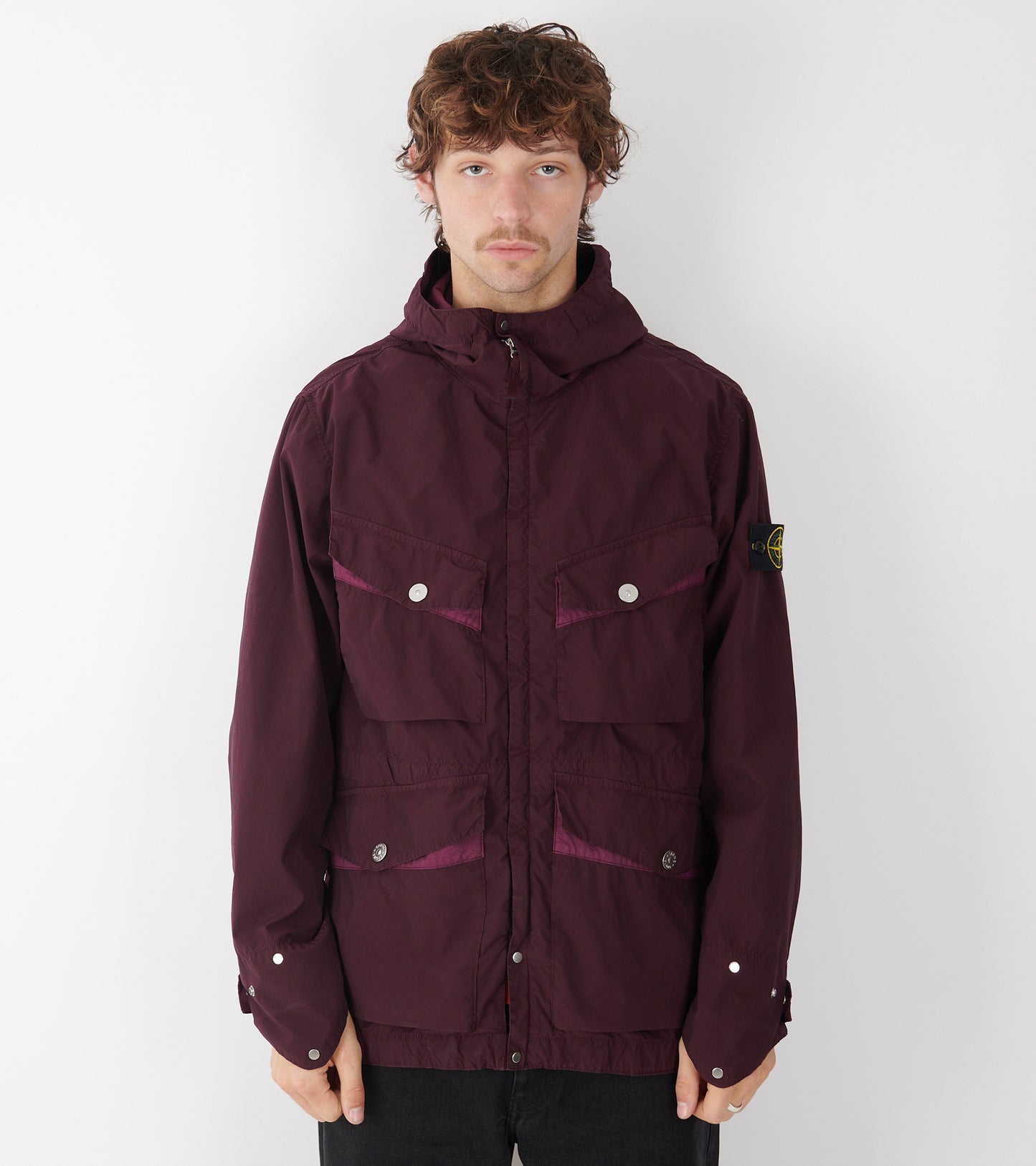 Light Compact Touch Poly-TC Jacket Burgundy Wine