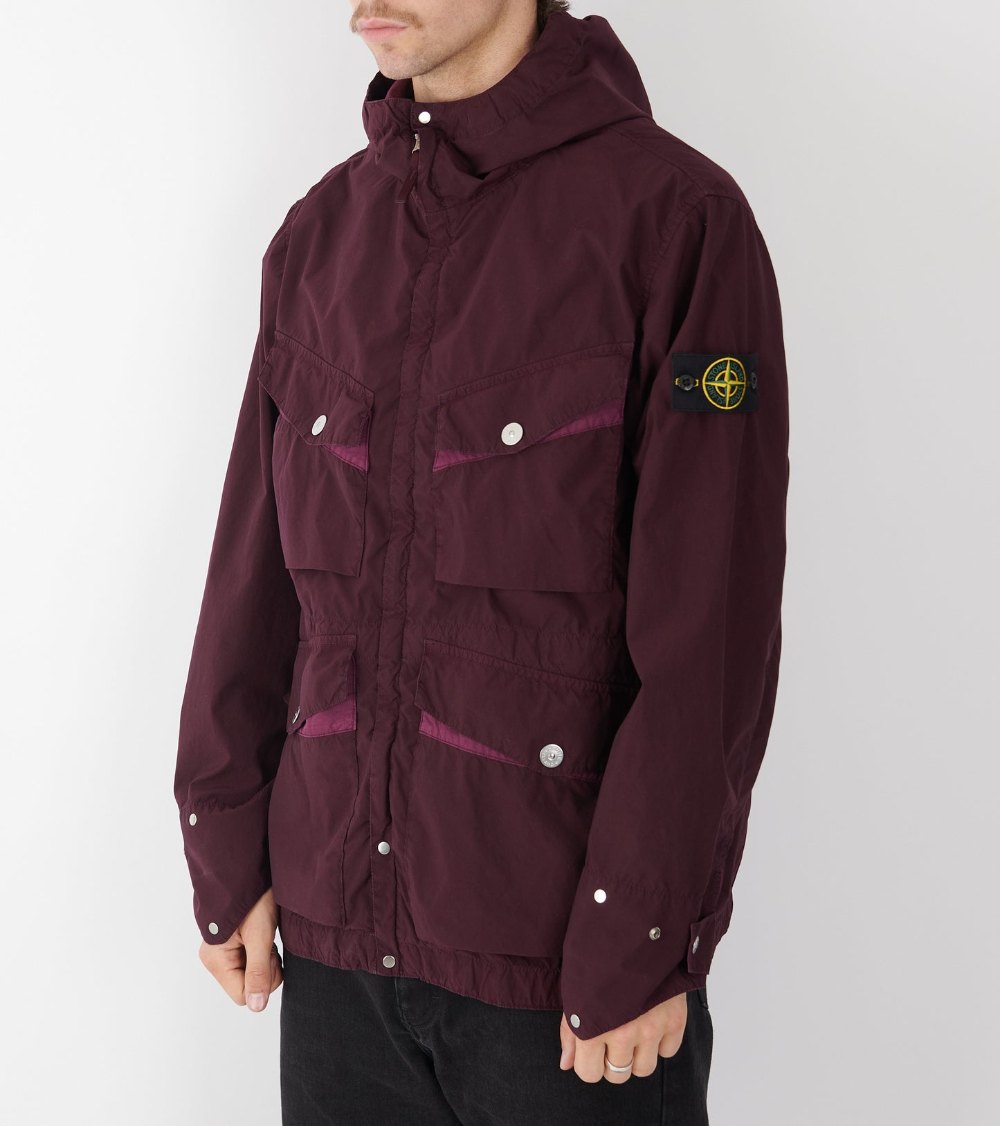 Light Compact Touch Poly-TC Jacket Burgundy Wine