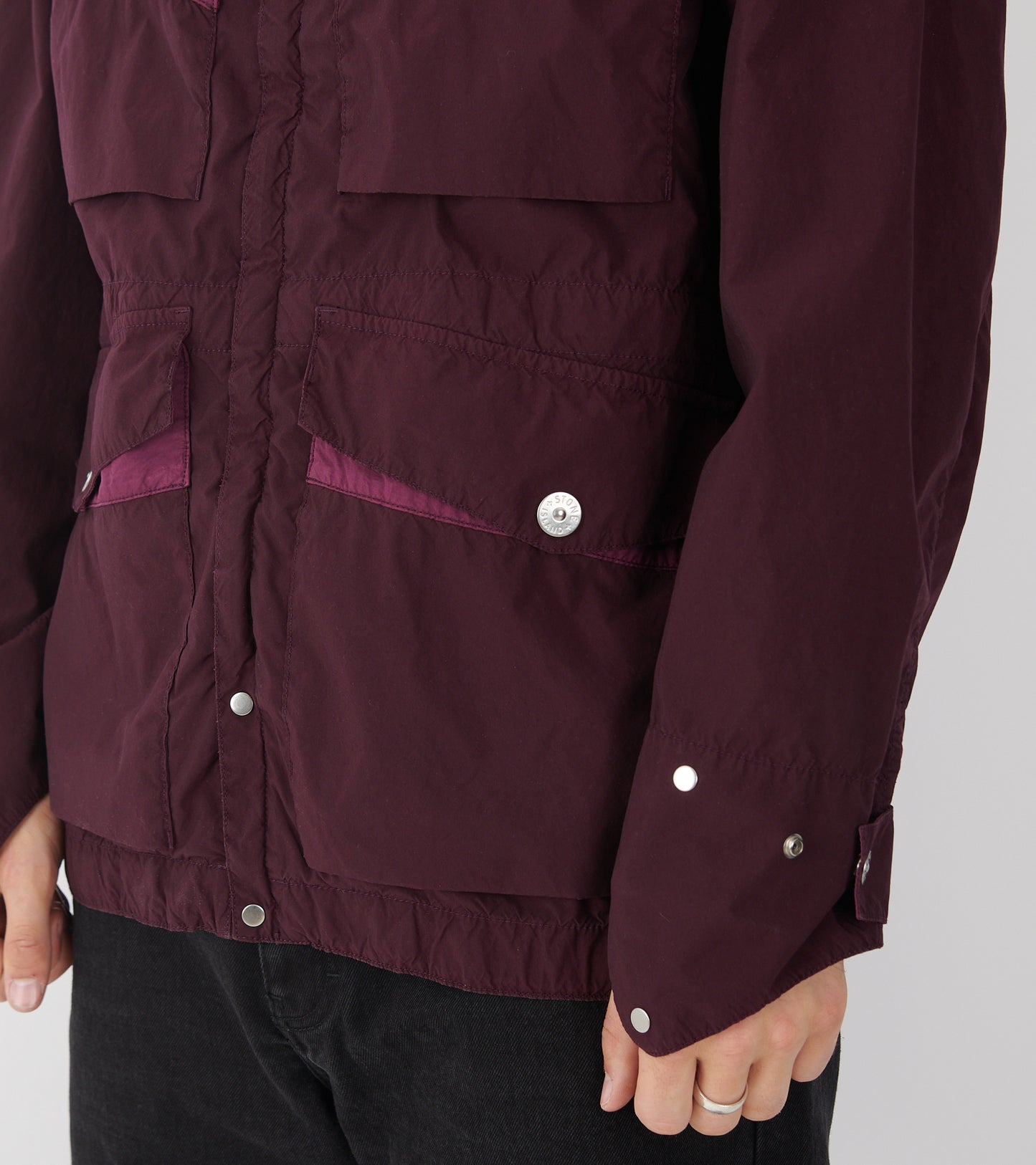 Light Compact Touch Poly-TC Jacket Burgundy Wine