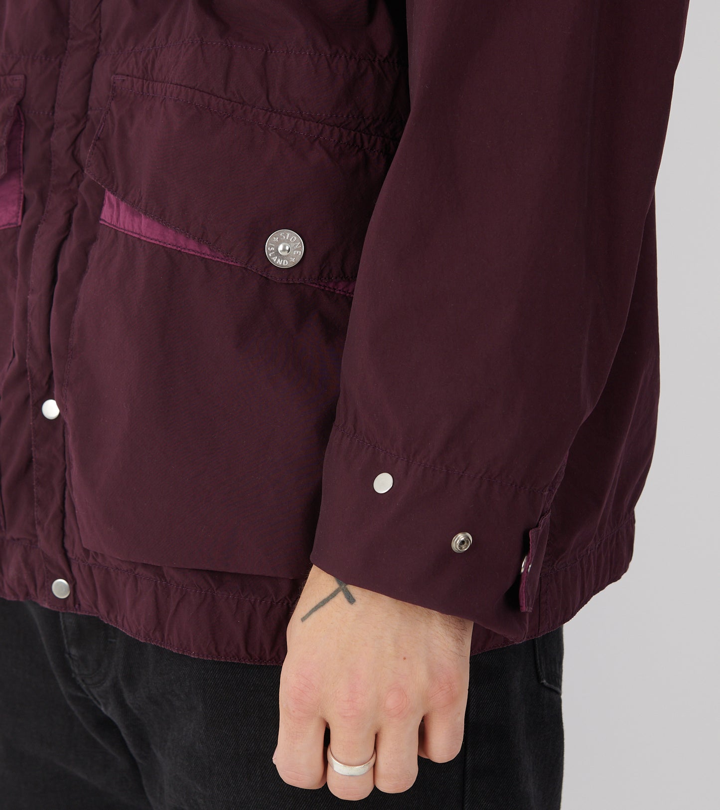 Light Compact Touch Poly-TC Jacket Burgundy Wine