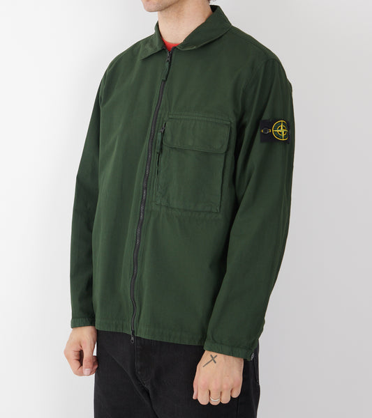 Cotton Overshirt Forrest Green