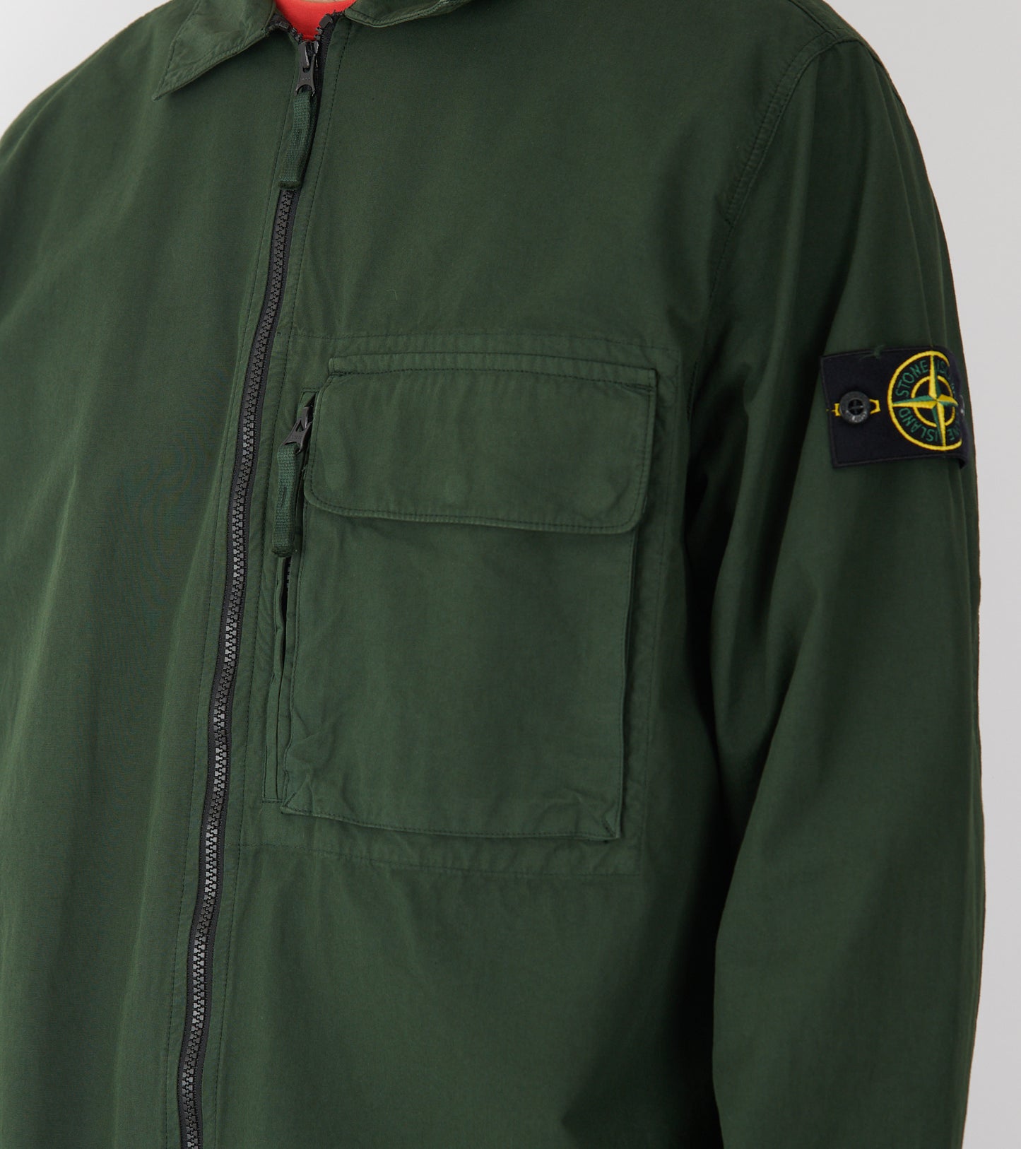 Cotton Overshirt Forrest Green