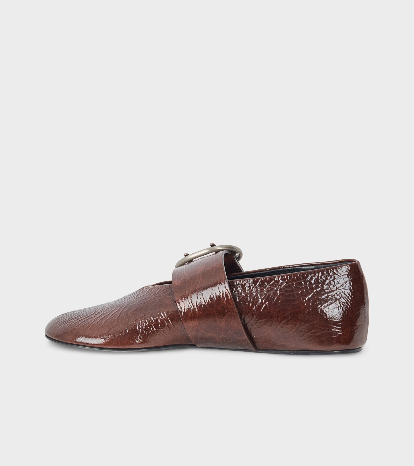 Cannolo Buckle Ballerina Dark Earth