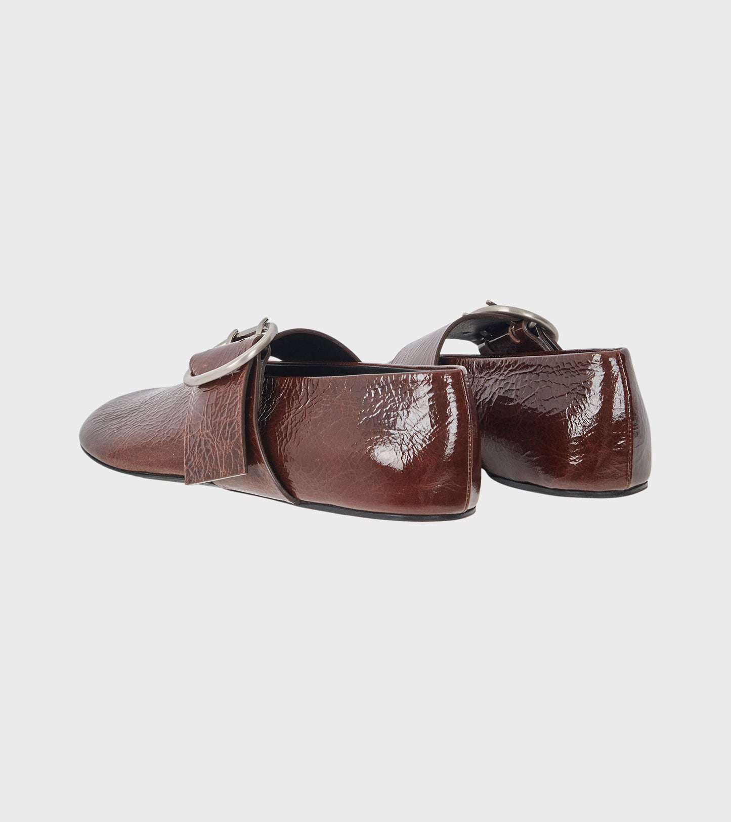Cannolo Buckle Ballerina Dark Earth