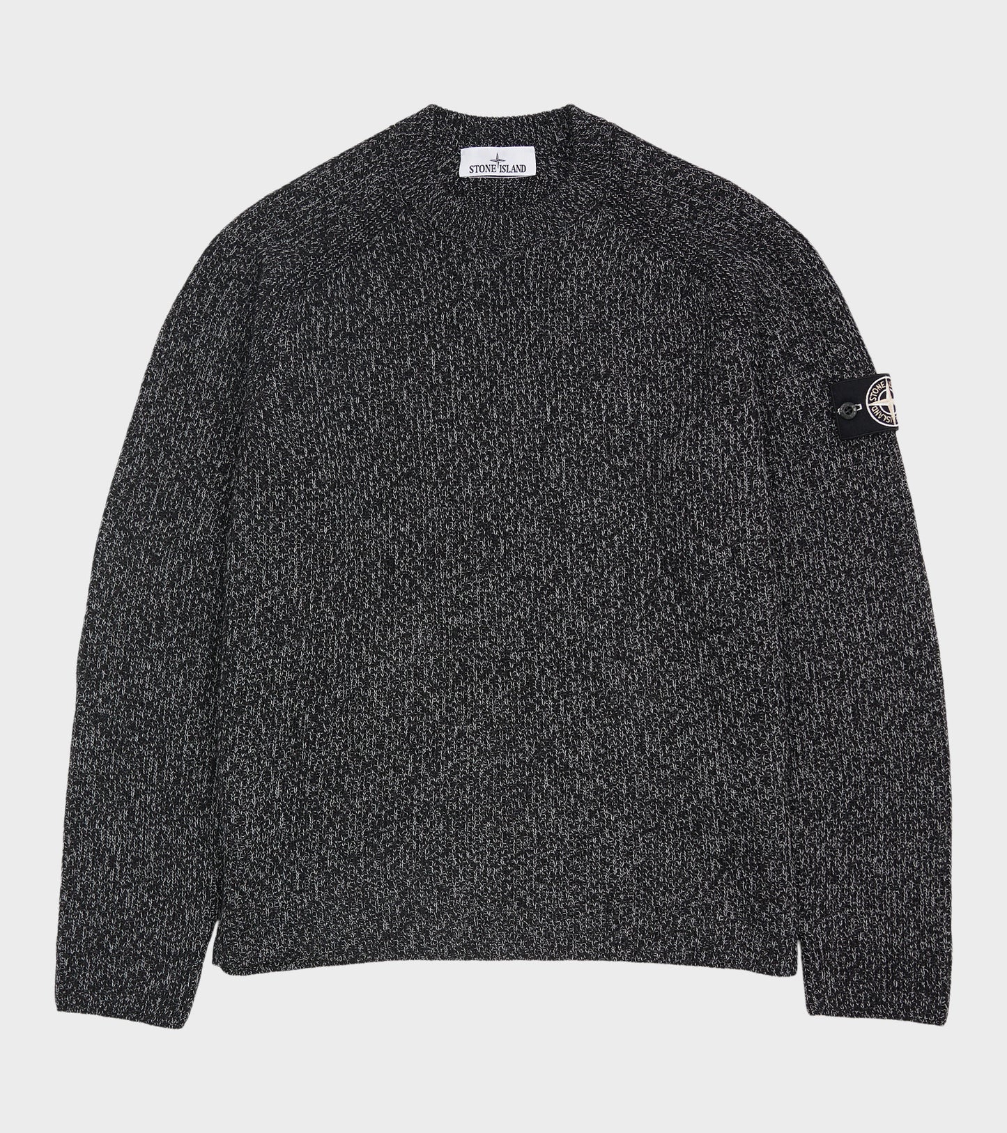 Wool Linen Knit Black Melange