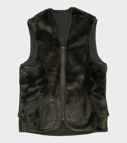 Warm Pile Waistcoat Zip-In Liner Sage