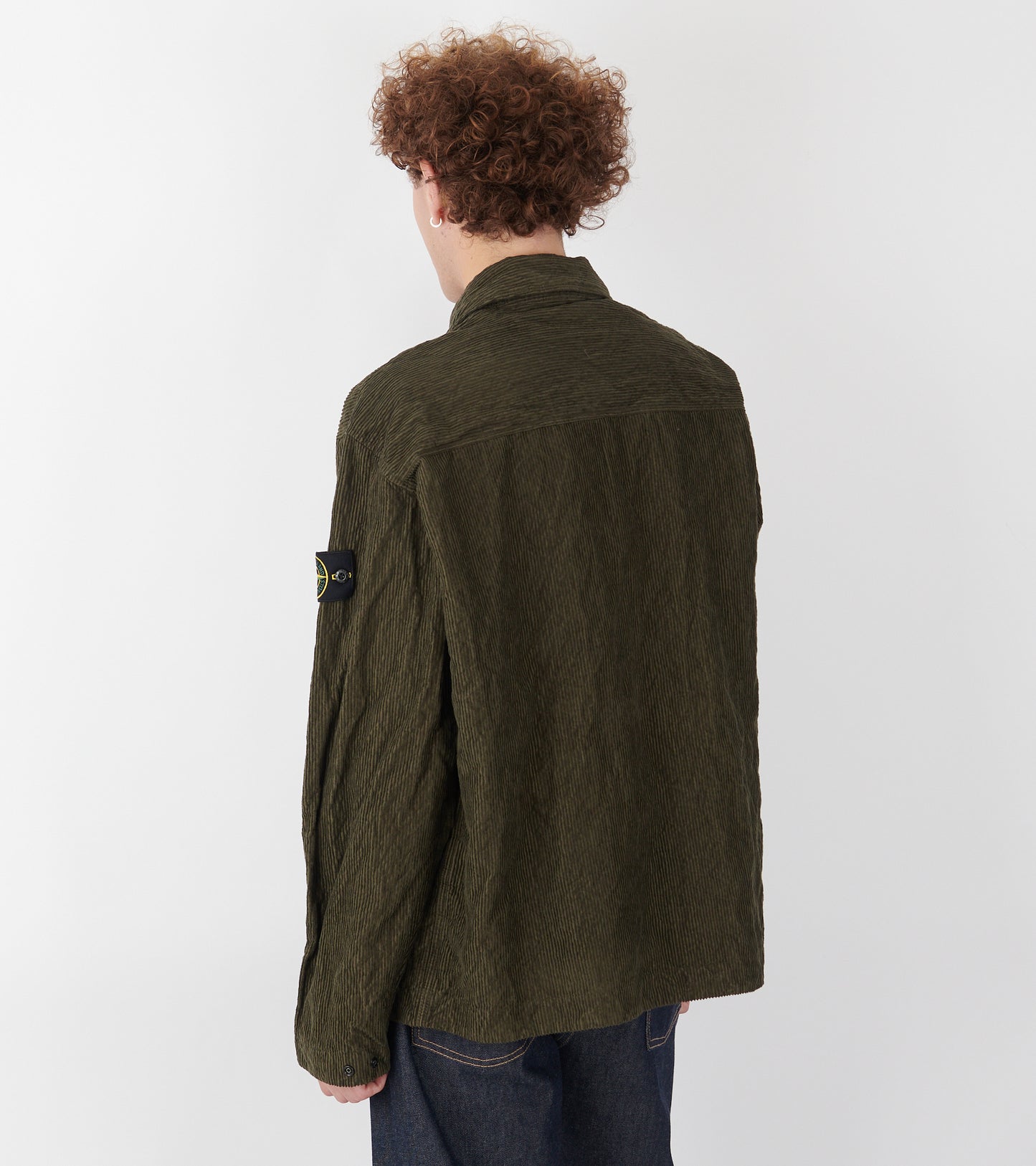 Cotton Corduroy Overshirt Dark Olive
