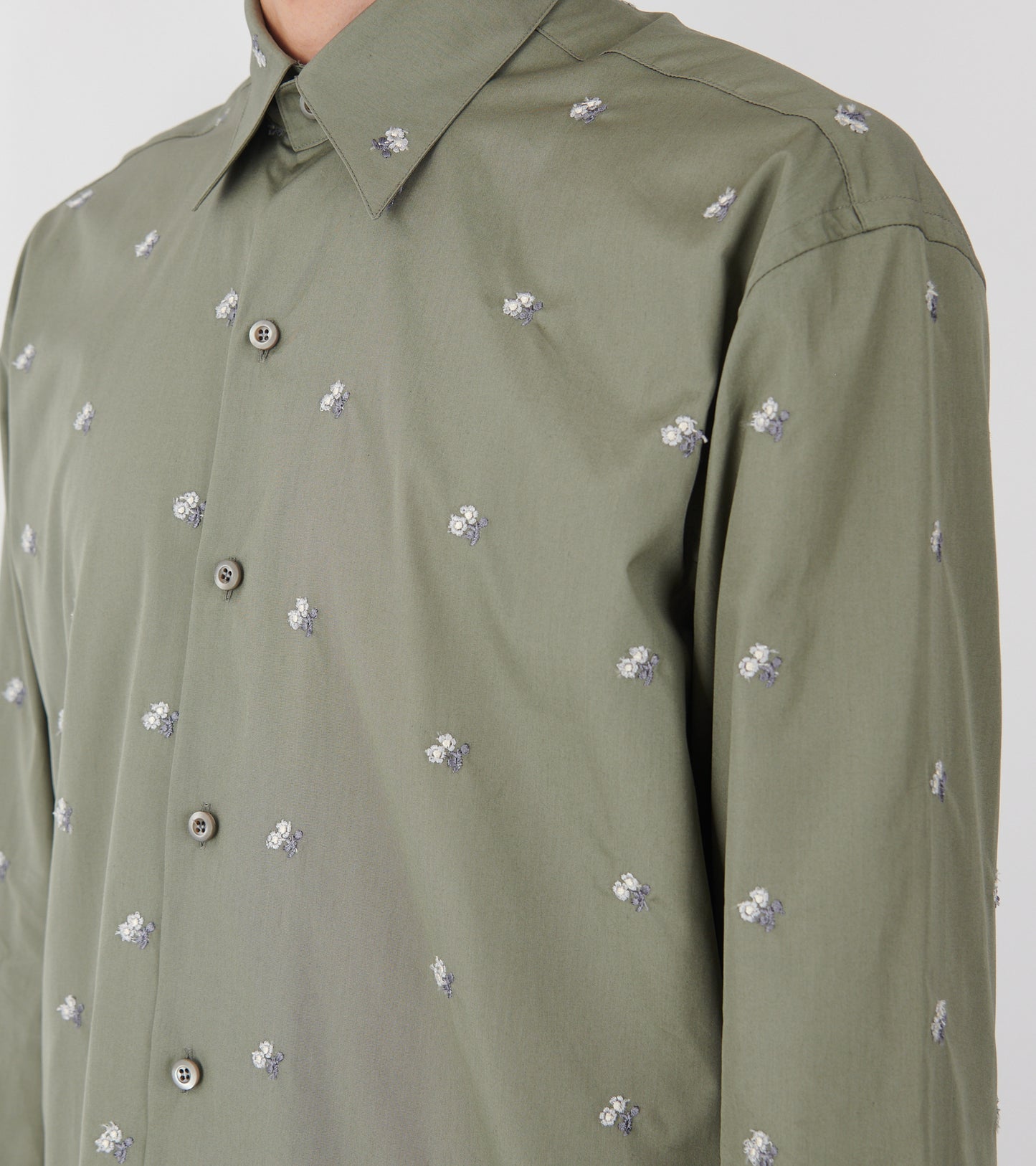 Poplin Shirt Camoscio Flowers