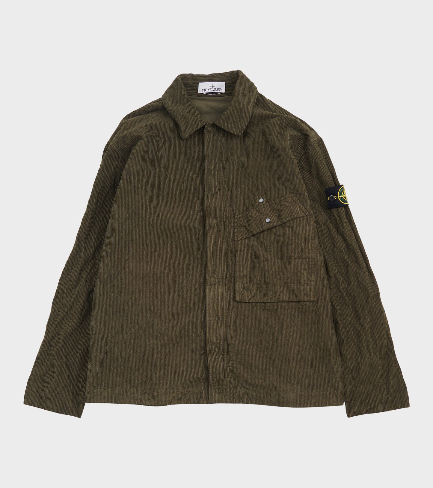 Cotton Corduroy Overshirt Dark Olive