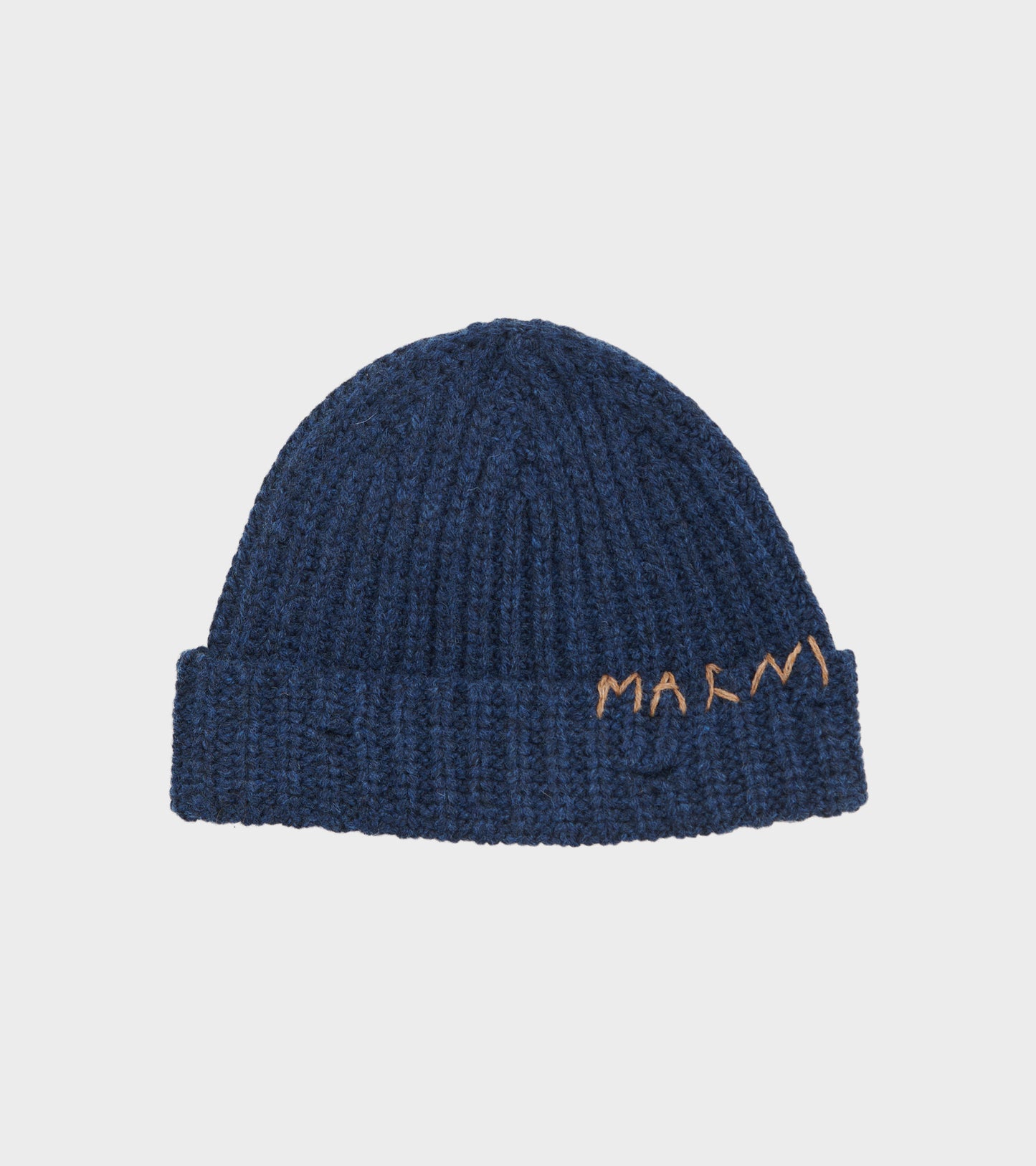 Broken Fisherman Wool Beanie Cornflower Navy