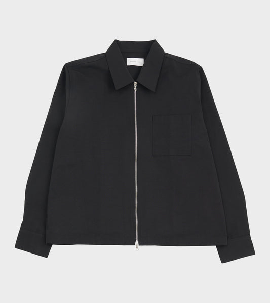 Shrunk Zip Shirt Black