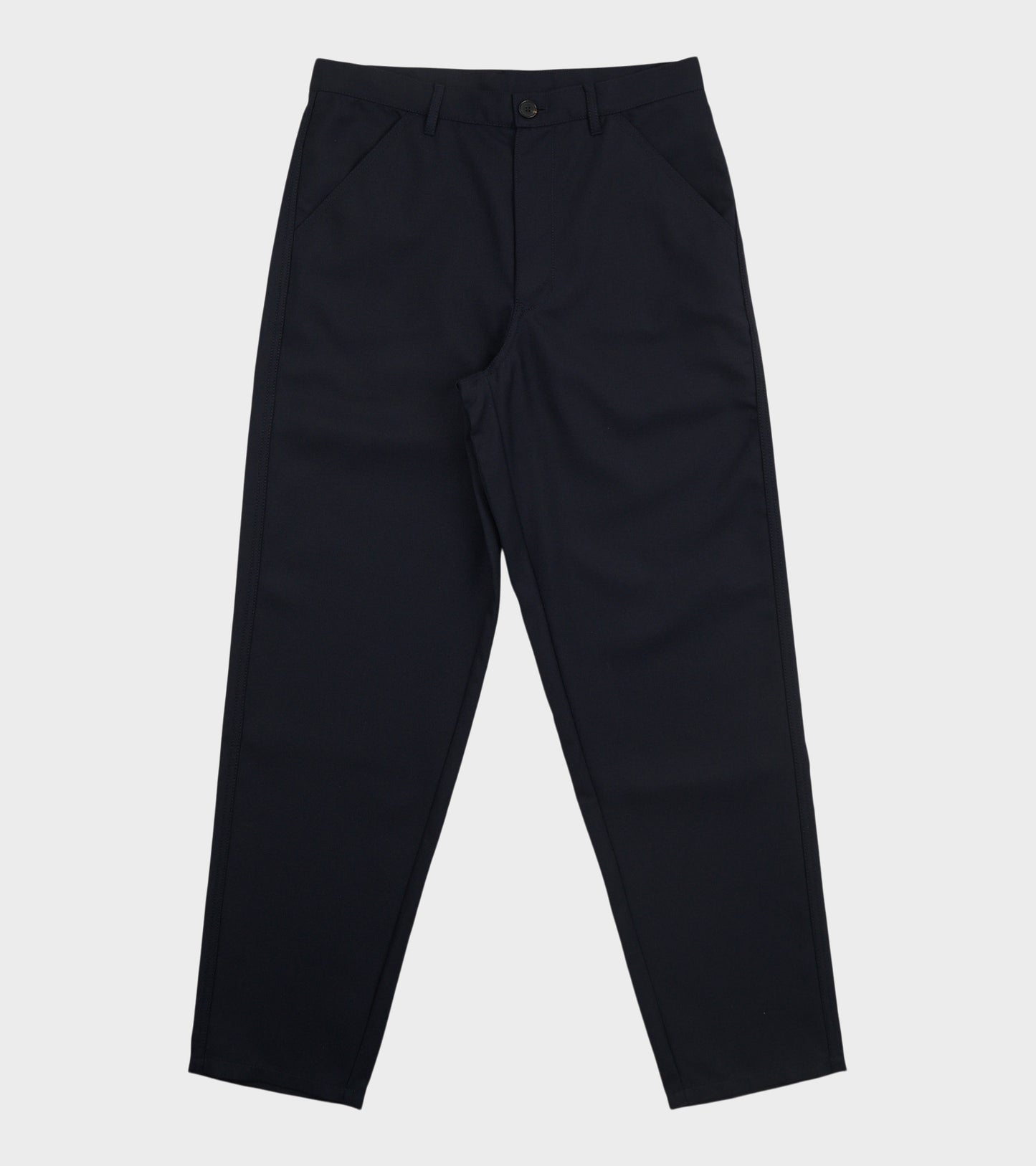 Wool Blend Trousers Dark Navy