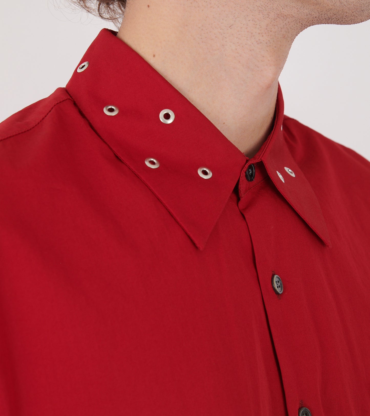 Above Shirt Lipstick Red Super Poplin
