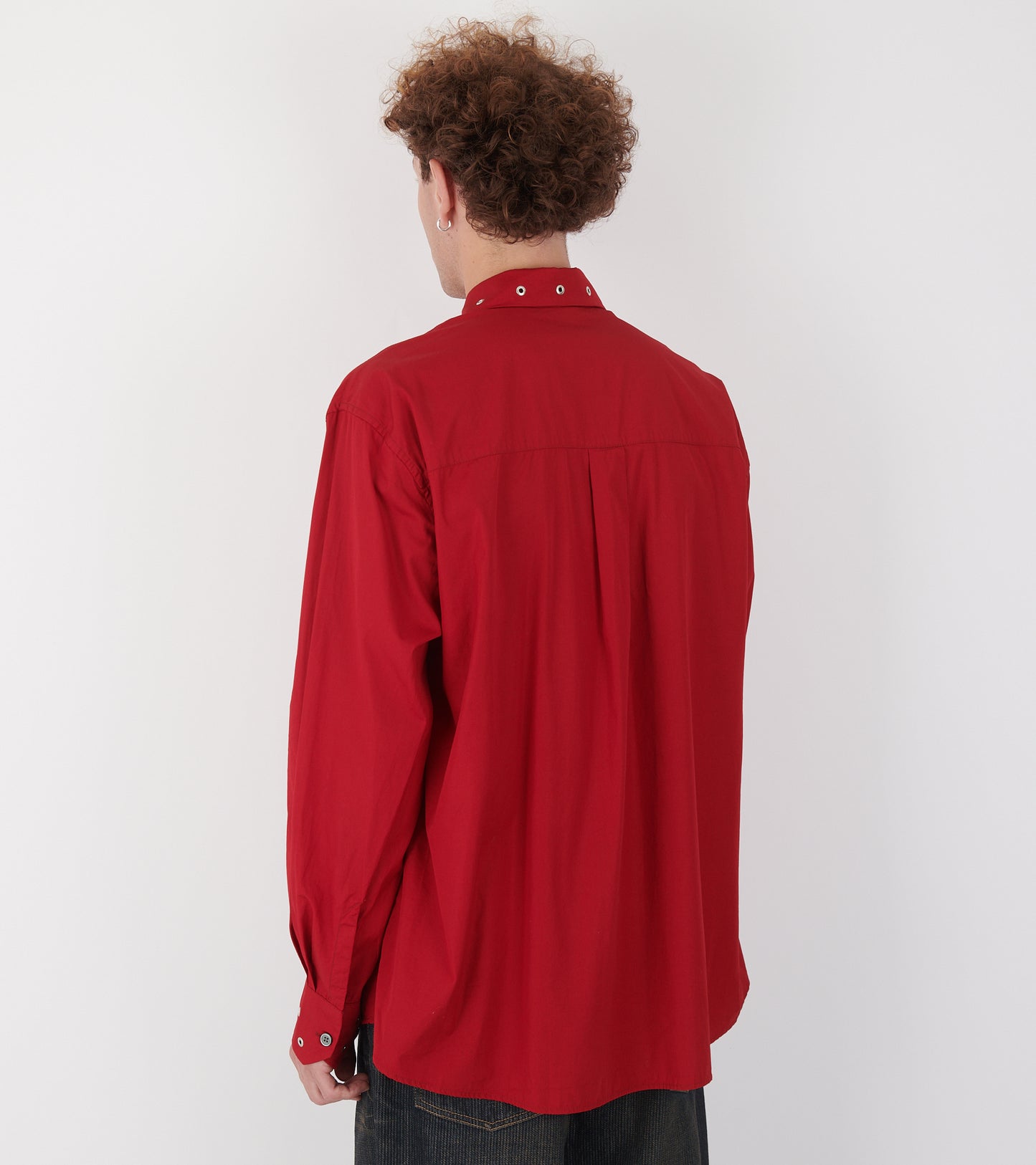 Above Shirt Lipstick Red Super Poplin