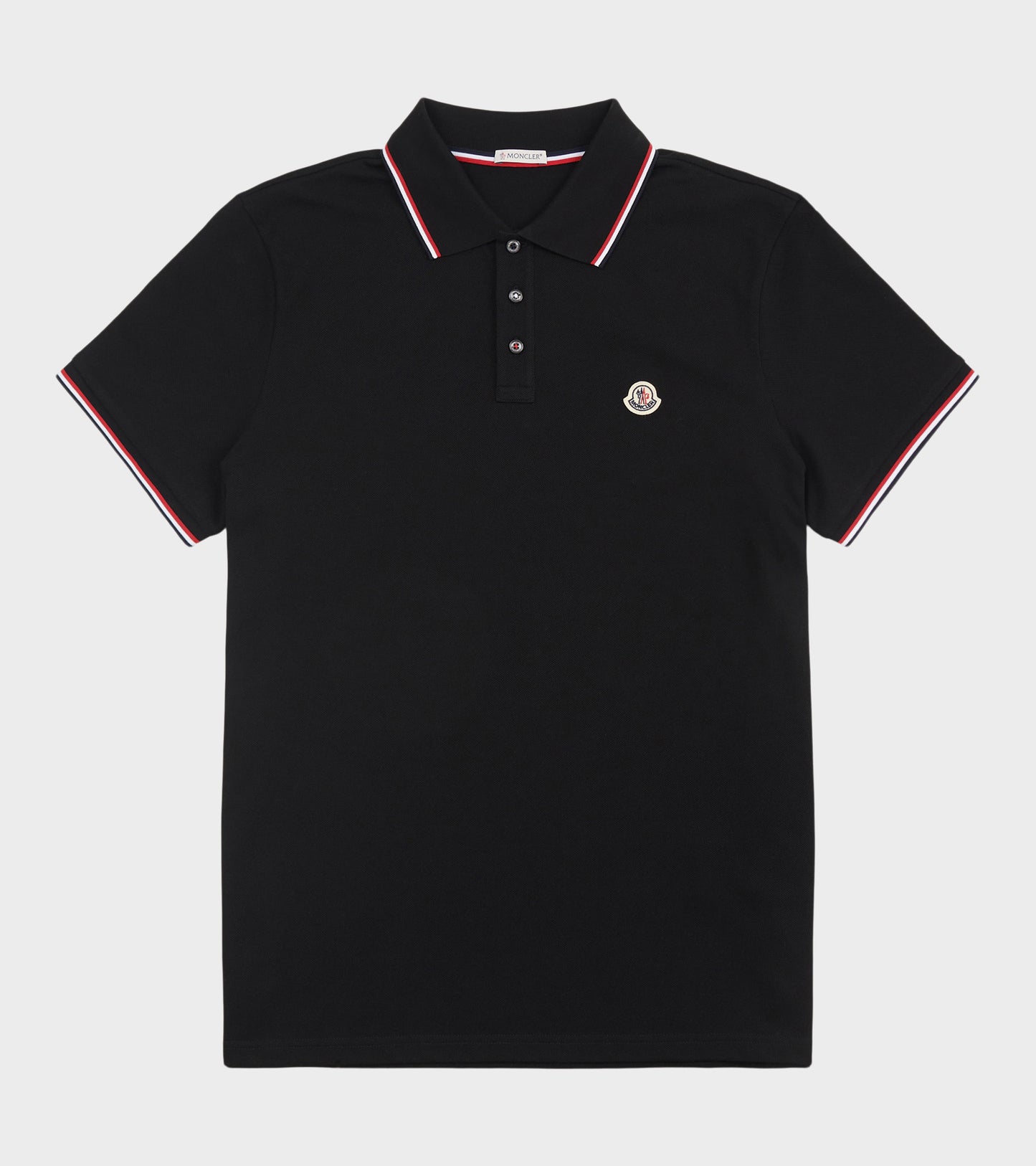 S/S Tricolar Polo Black