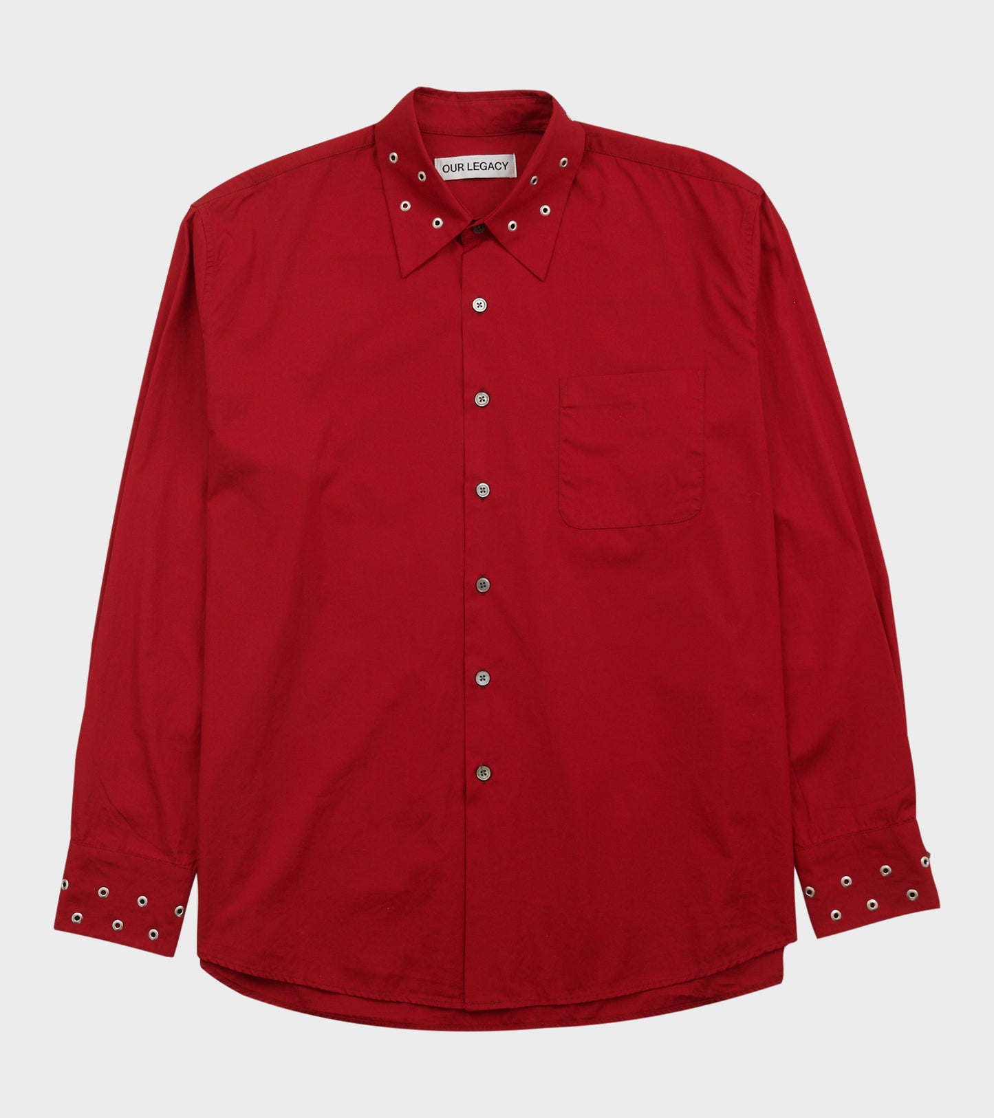 Above Shirt Lipstick Red Super Poplin