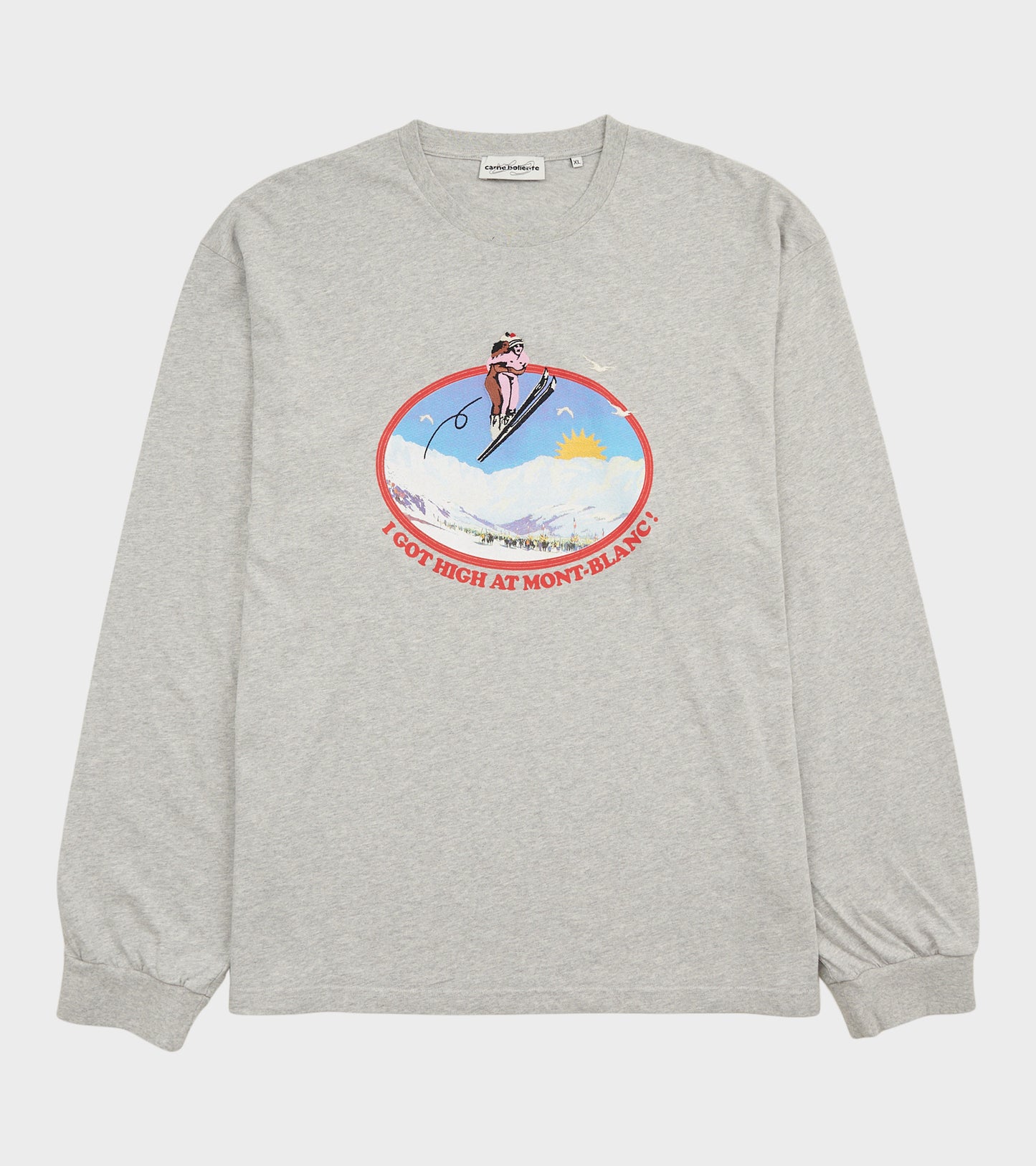 Mont Blanc Memories L/S T-shirt Melange Grey