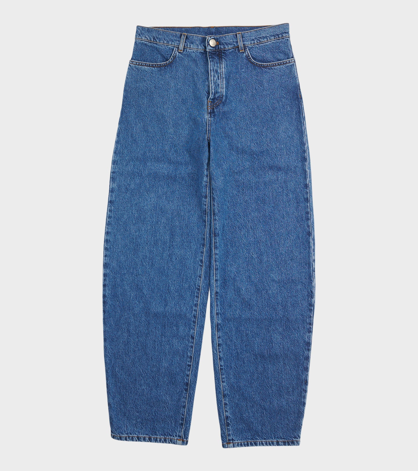Hemp Cotton Barrel Jeans Washed Blue