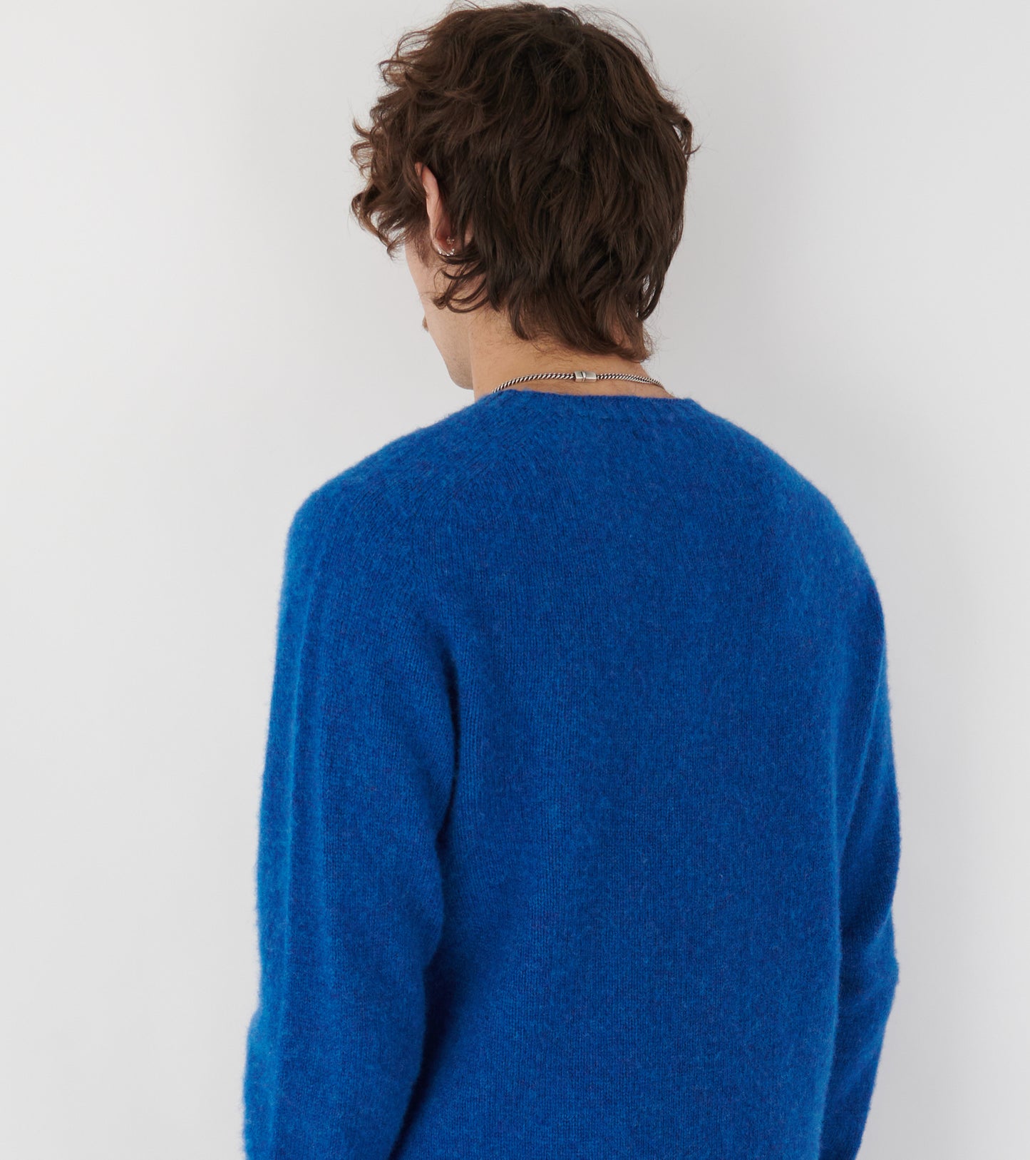 Birnir Brushed Lambswool Sweater Estate Blue