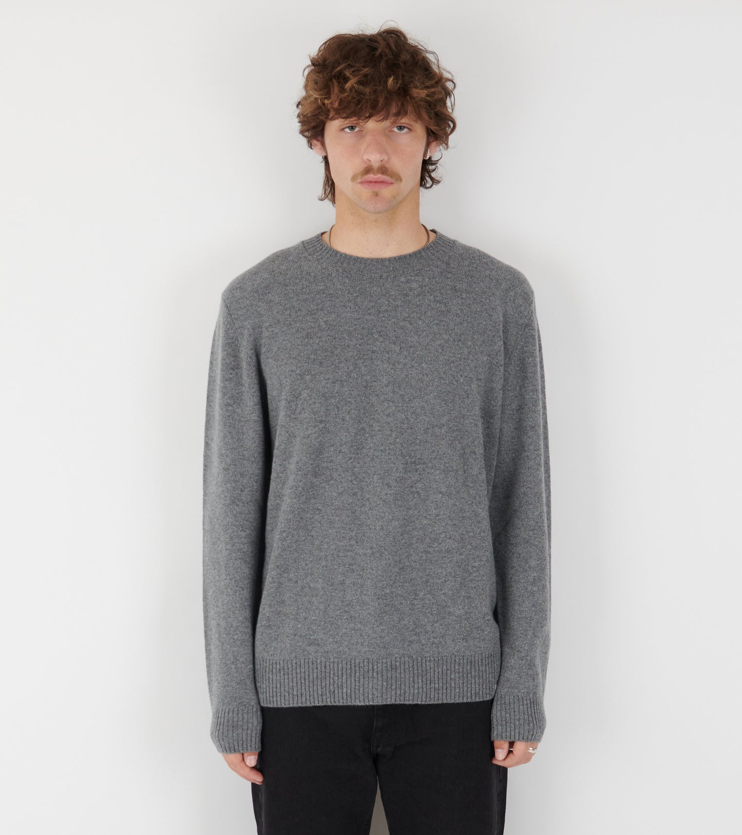 Norse Standard Merino Lambswool Sweater Grey Melange