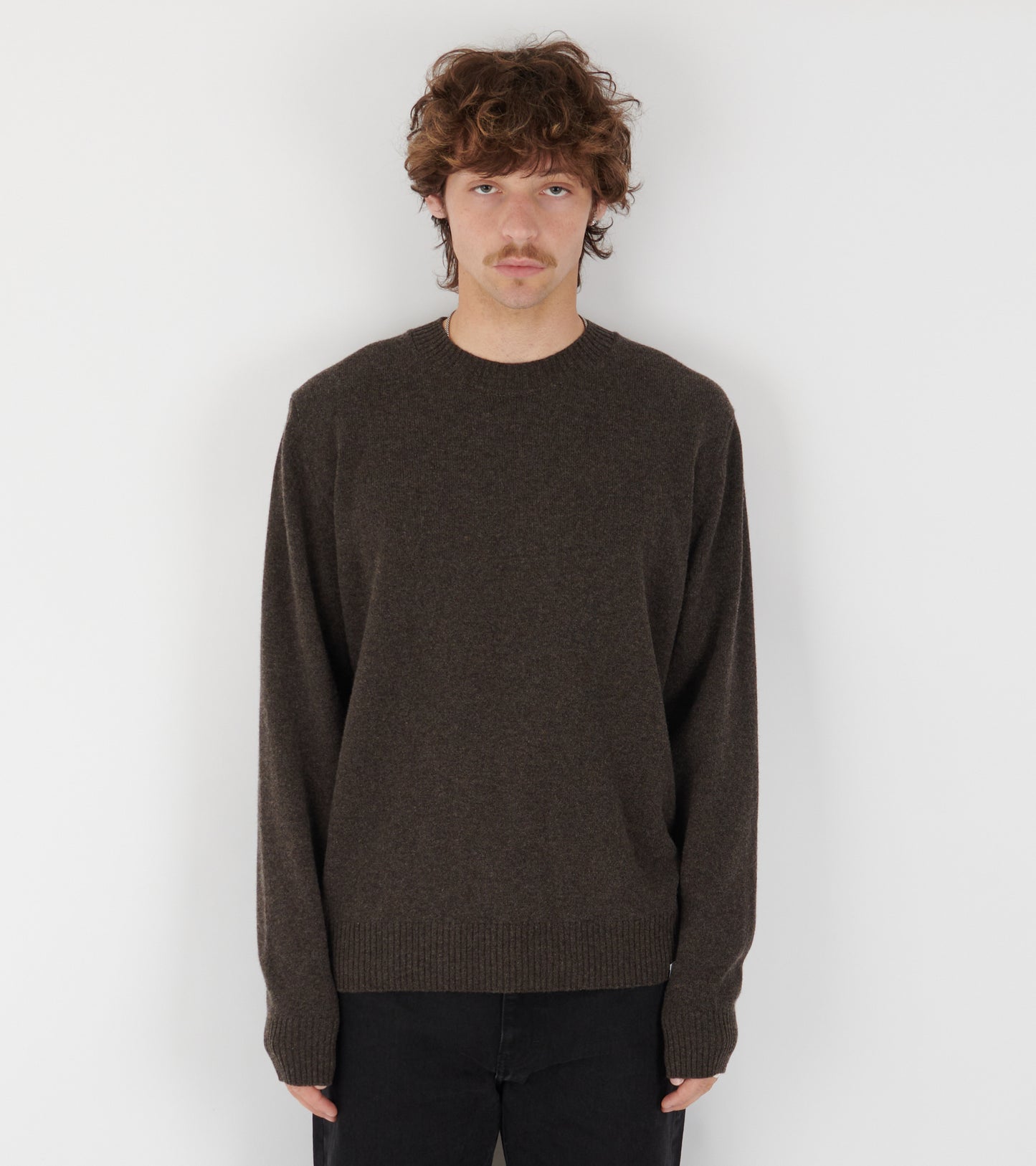 Norse Standard Merino Lambswool Sweater Heathland Brown