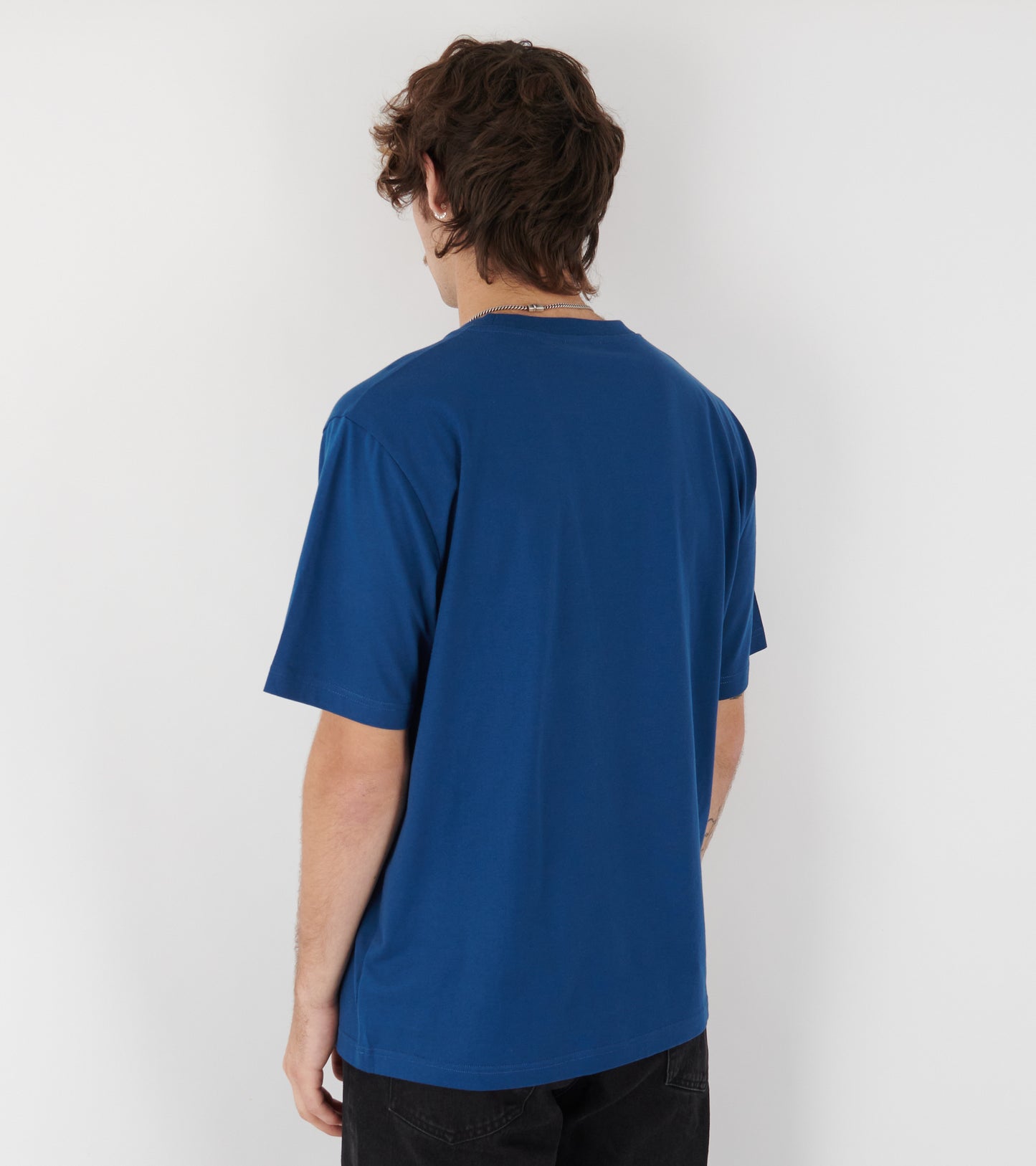 Johannes Organic Norse Logo Print T-Shirt Estate Blue
