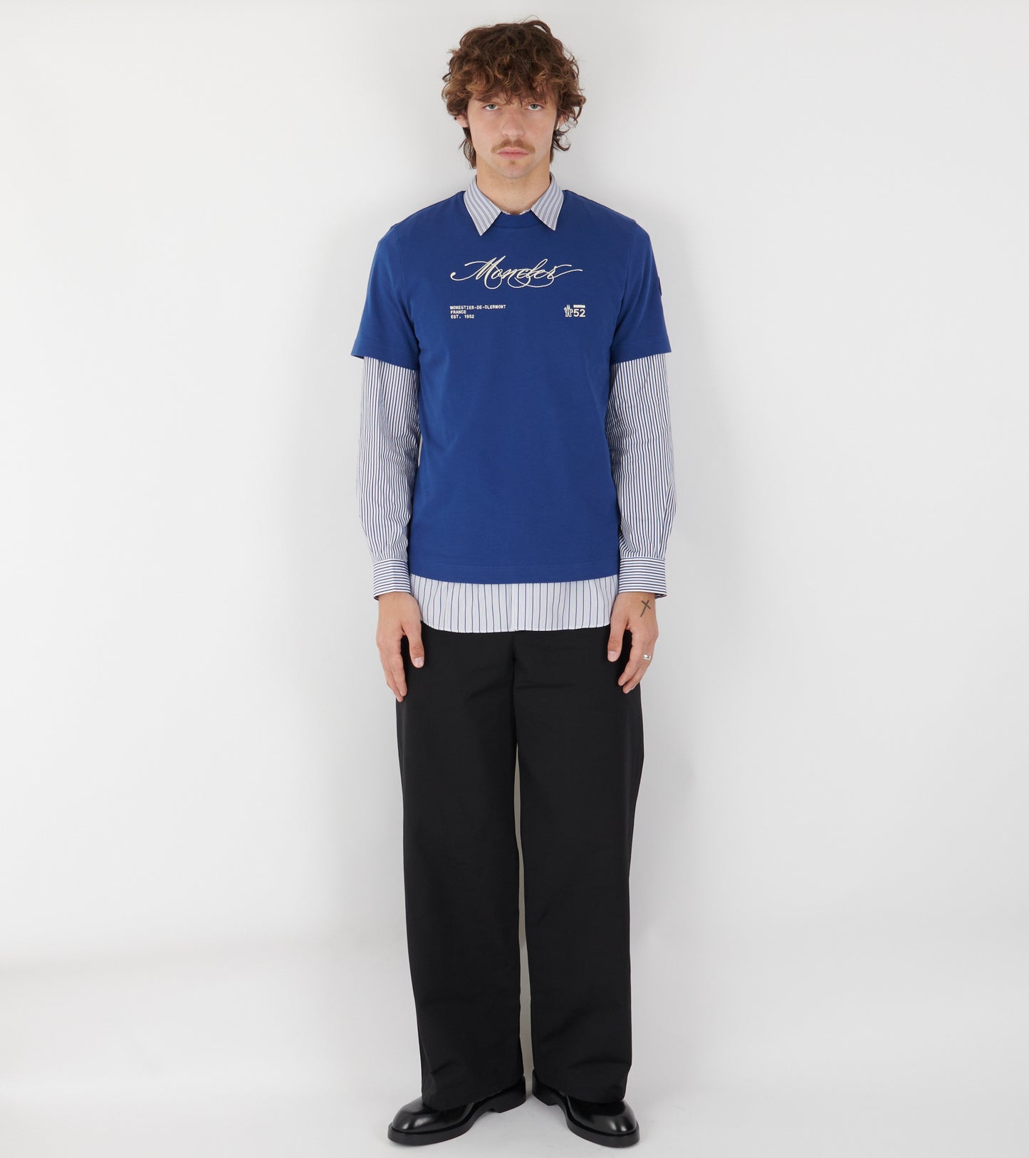 Embroidery Logo T-Shirt Blue