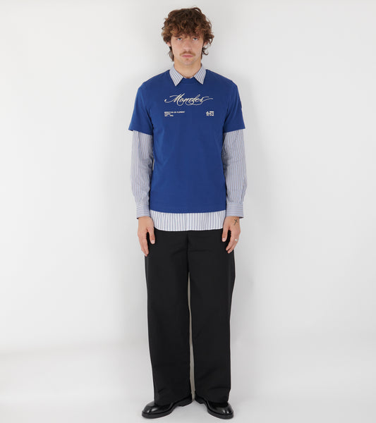 Embroidered Logo T-Shirt Blue