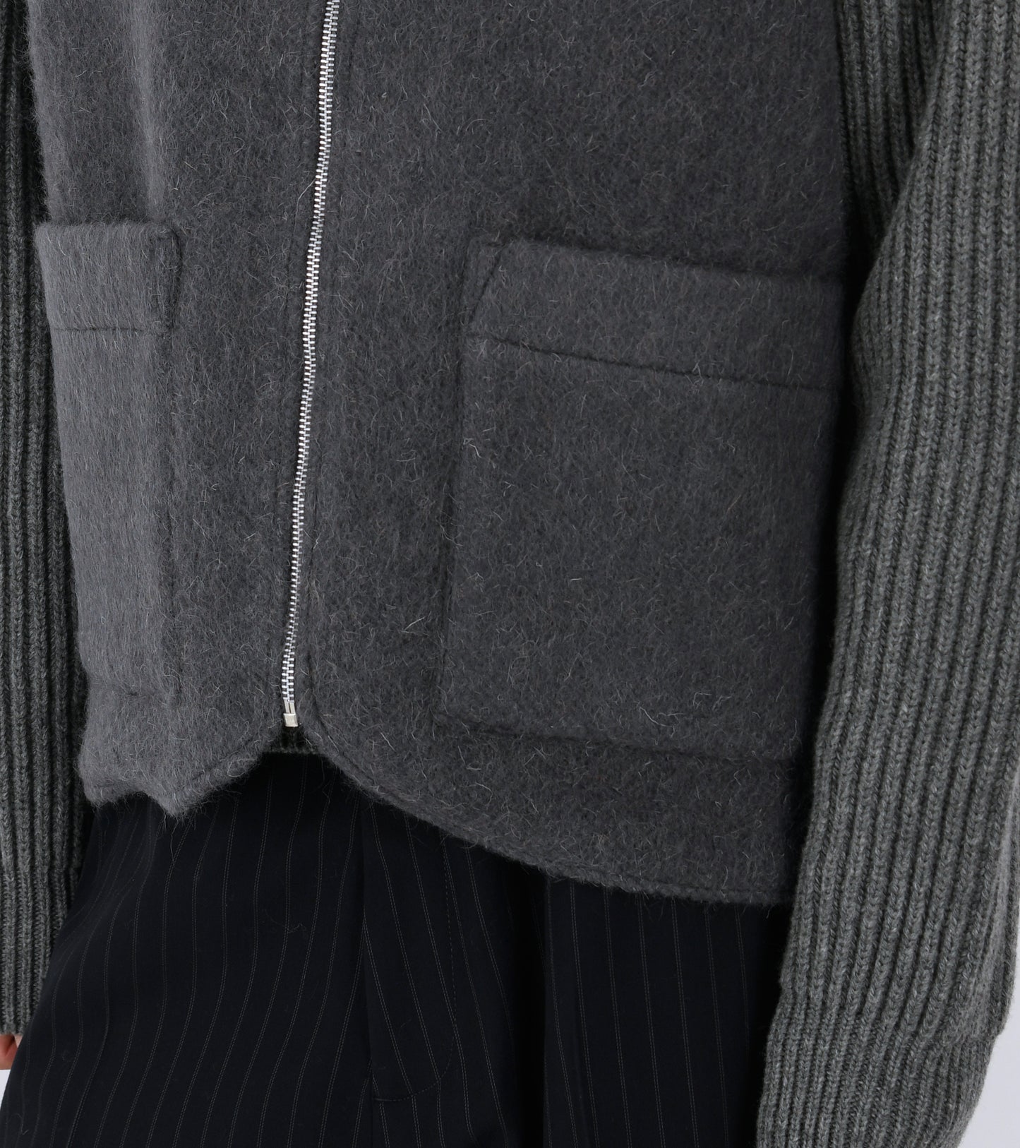 Hairy Wool River Vest Slate Grey