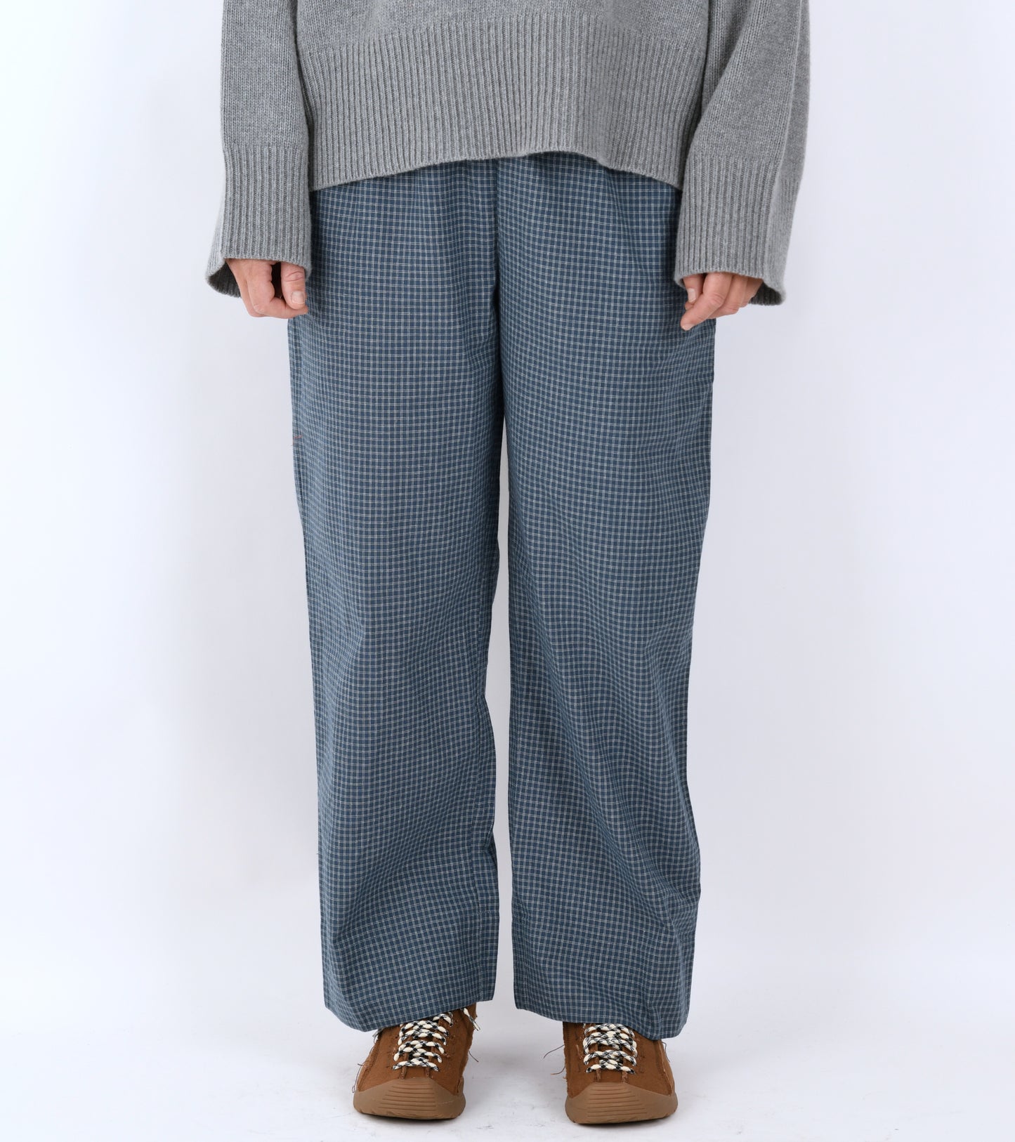 Jasmine Pants Blue/Cream Mini Check