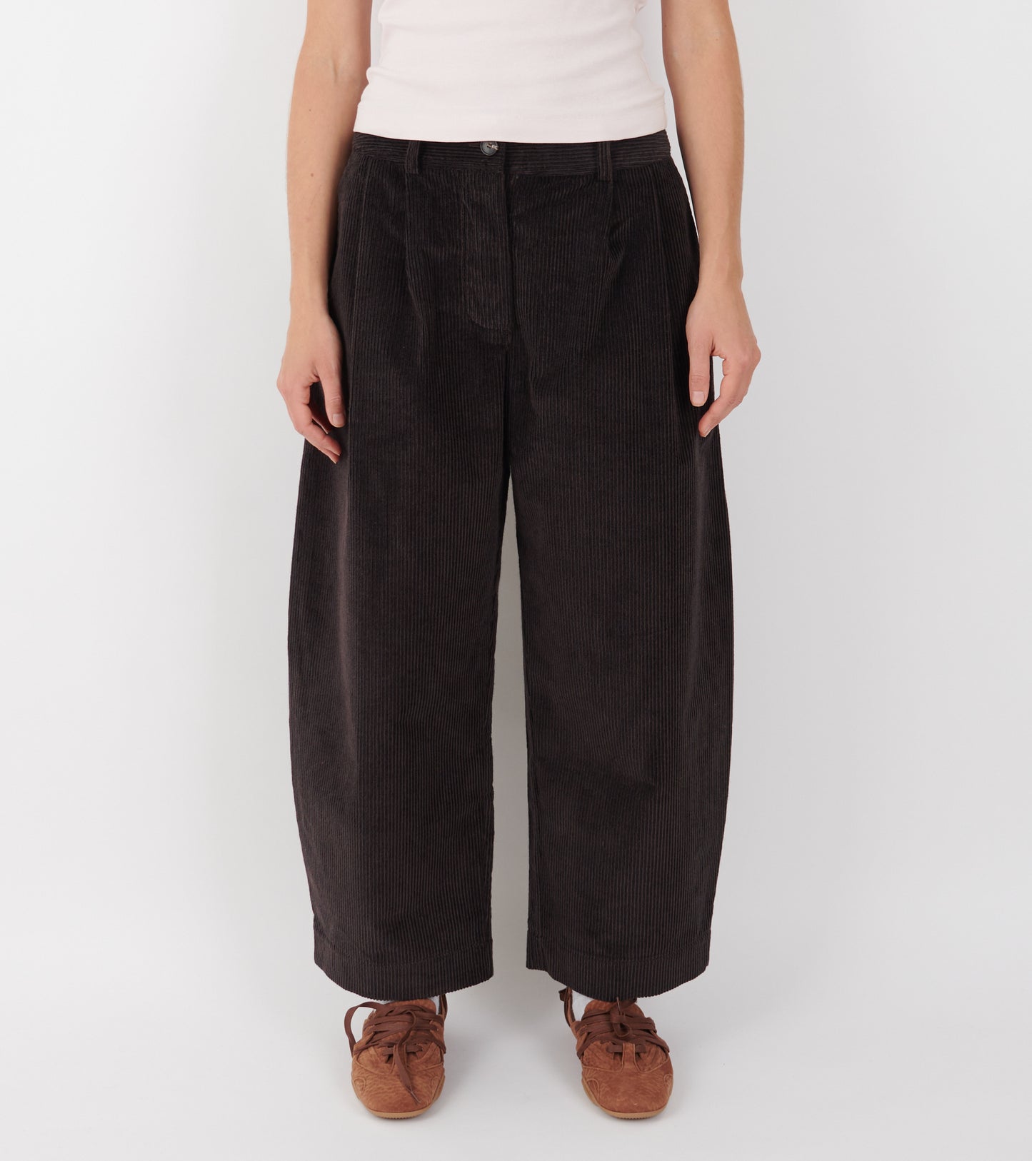 Japanese Two-Tone Corduroy Robyn Trouser Taupes