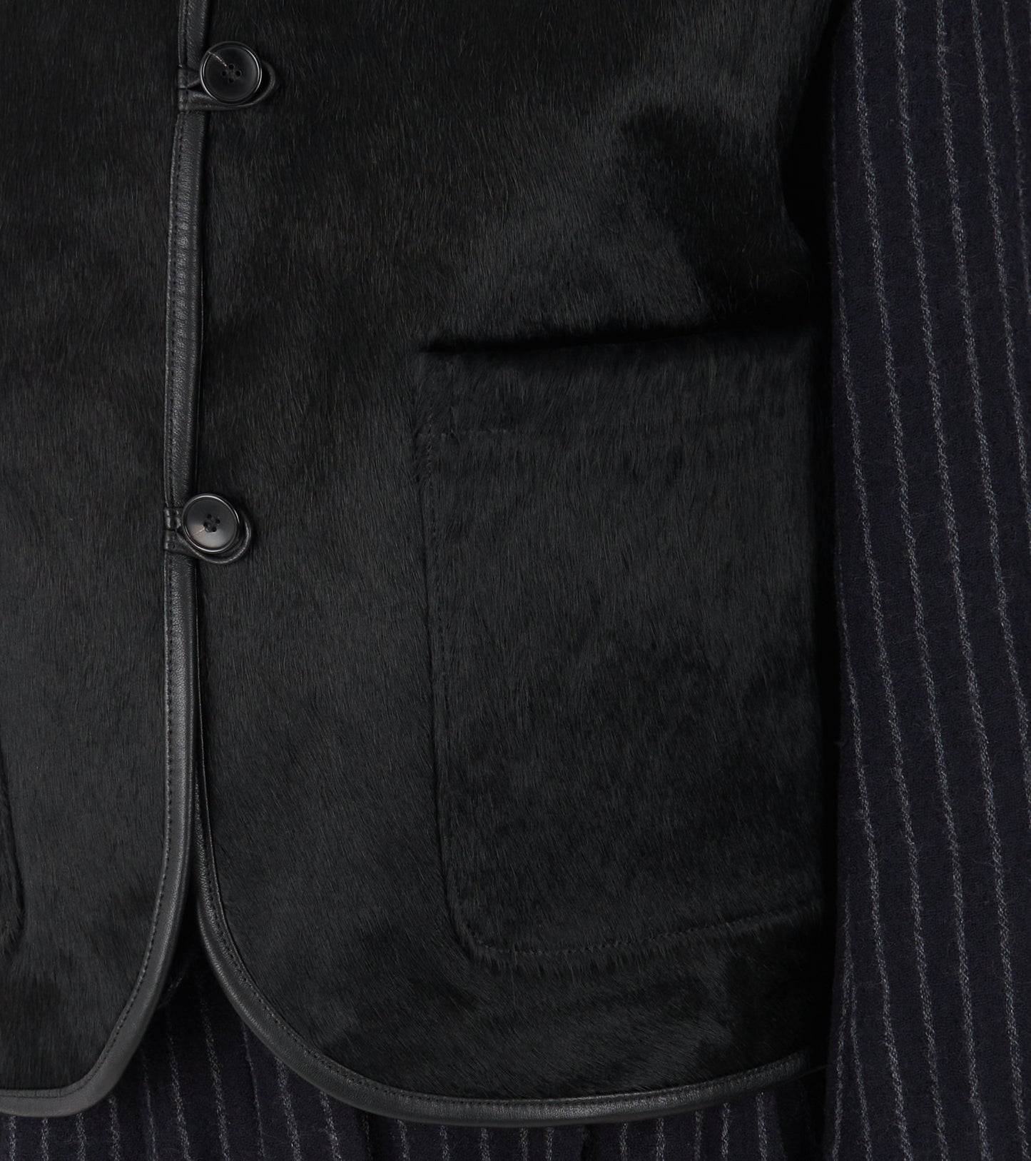Hair On Leather Hide Ella Vest Black