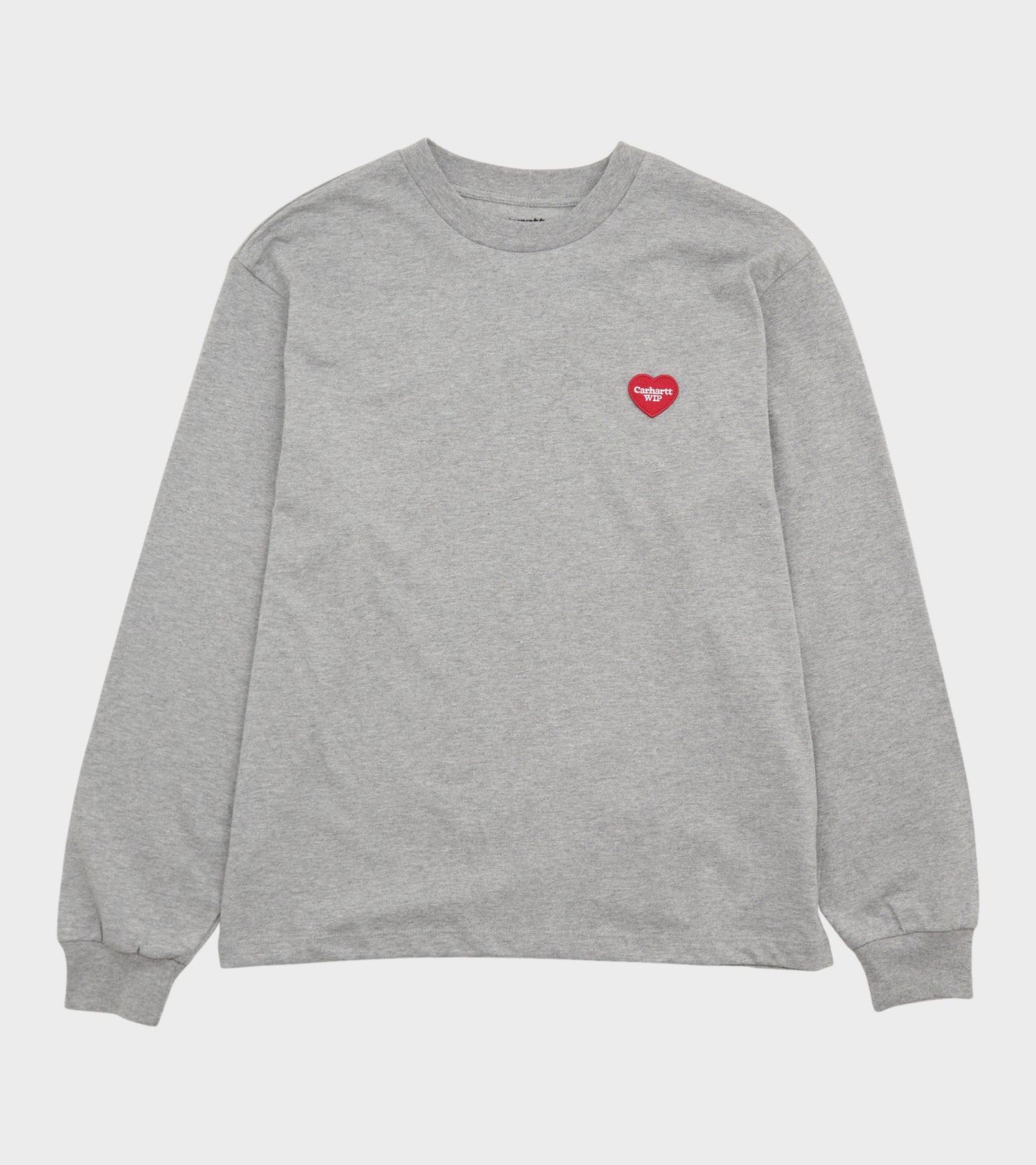 W L/S Heart Patch T-Shirt Grey Heather