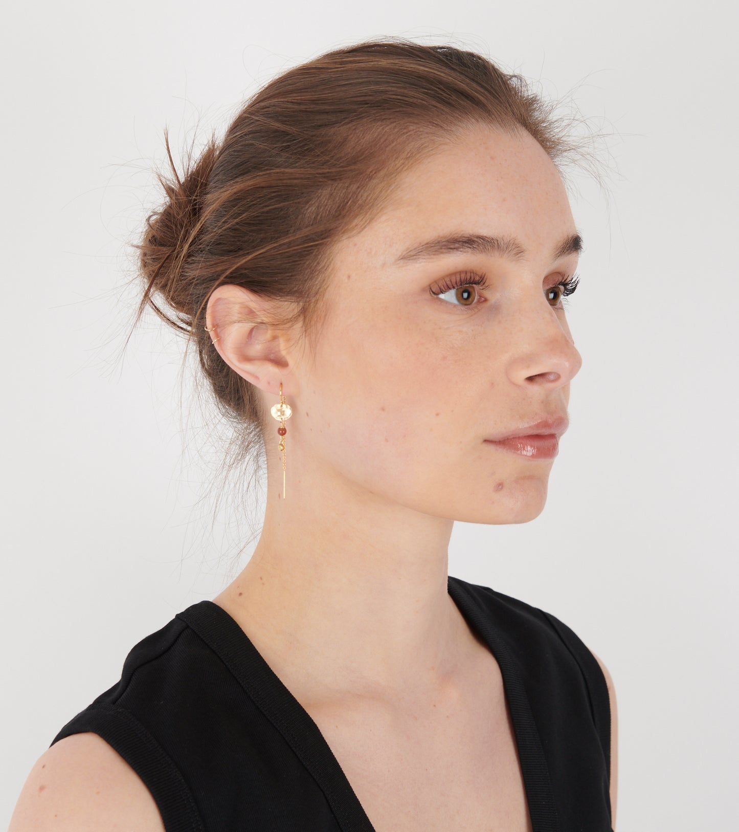 Imani Earring Hessonit Garnet
