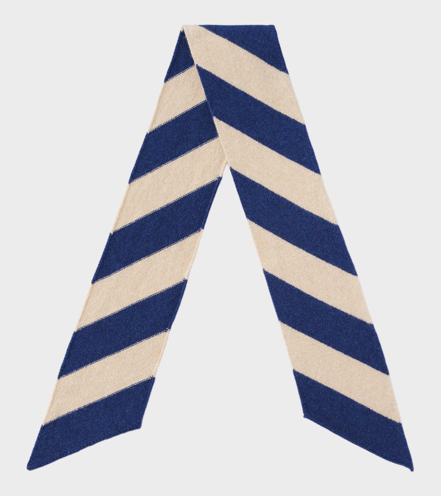 Small Diagonal Stripe Scarf Nightsky/Oatmeal