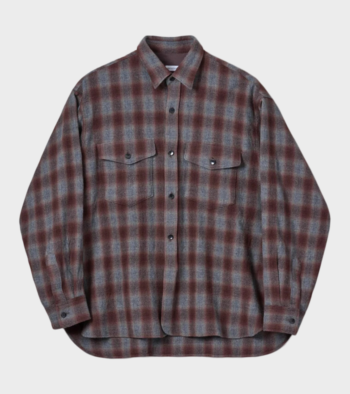 Alpaca Wool 2Pockets Shirt Grey