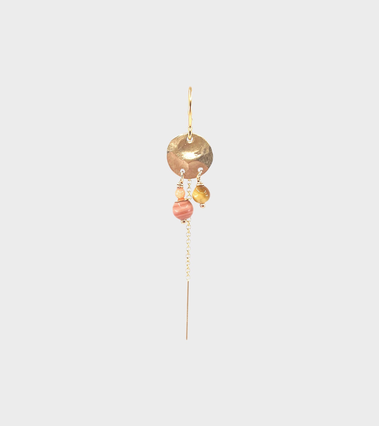 Falke Earring Rose Malachite Mix