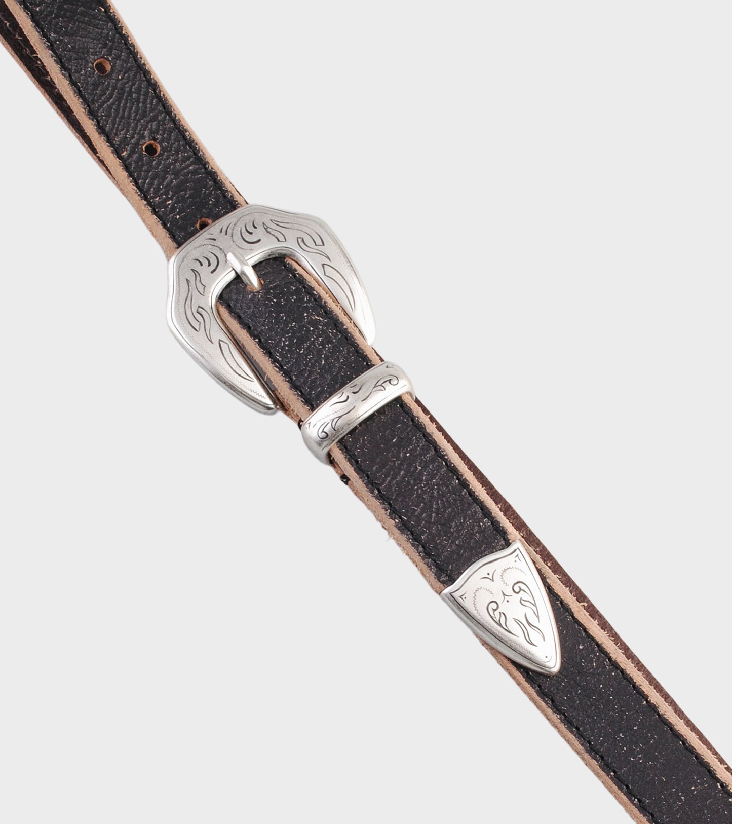 M2438 Cracked Belt Black