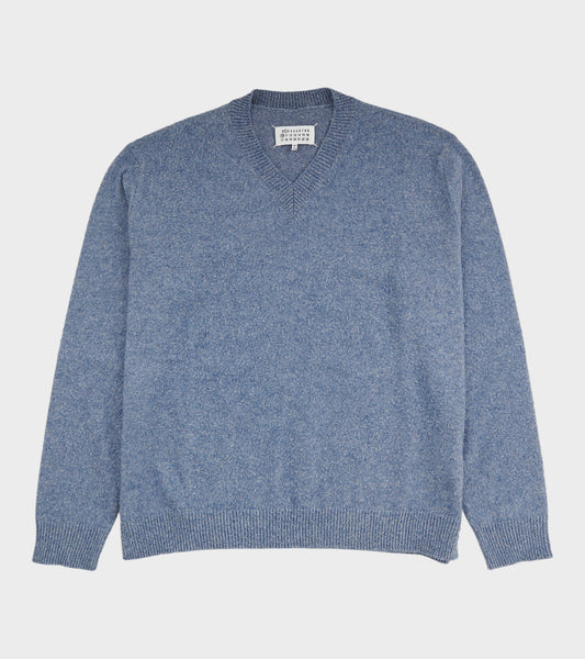 Pile Knit Sweater Blue