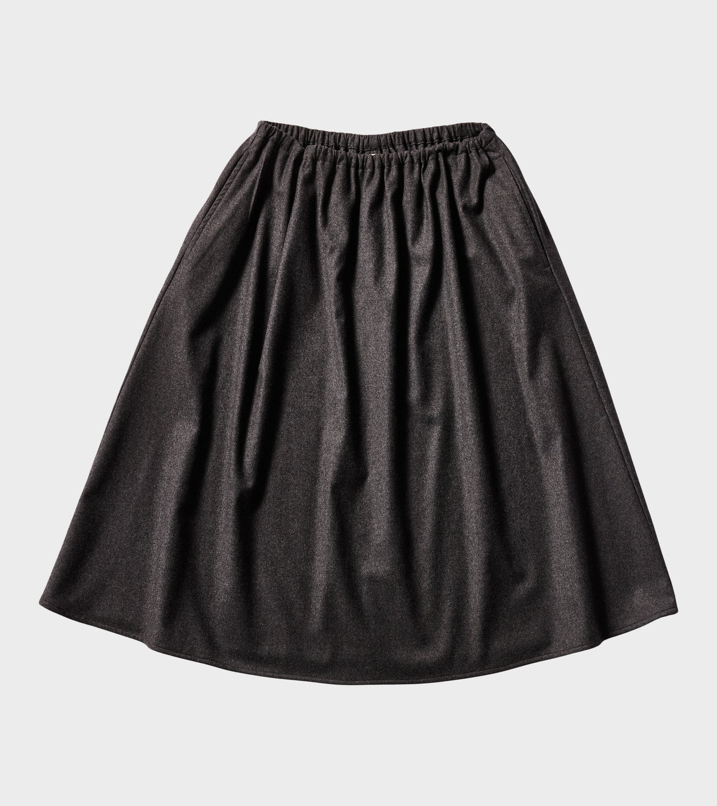 Bianca HW Below Knee Skirt Grey