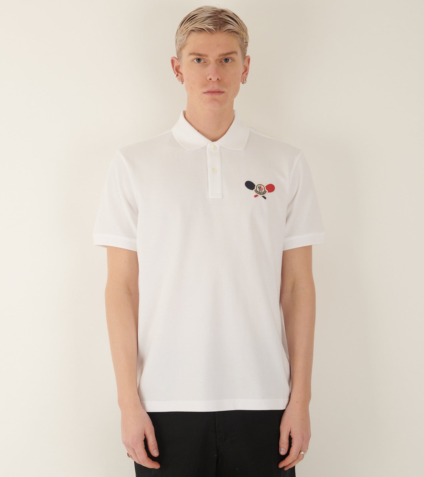 Tennis Logo Patch Polo Optical White