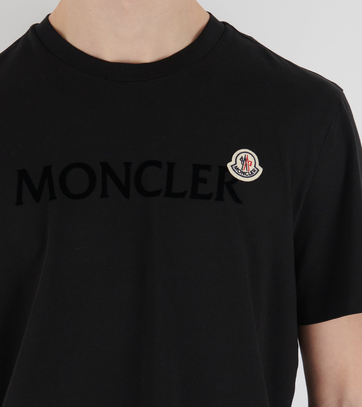 Velour Logo T-shirt Black