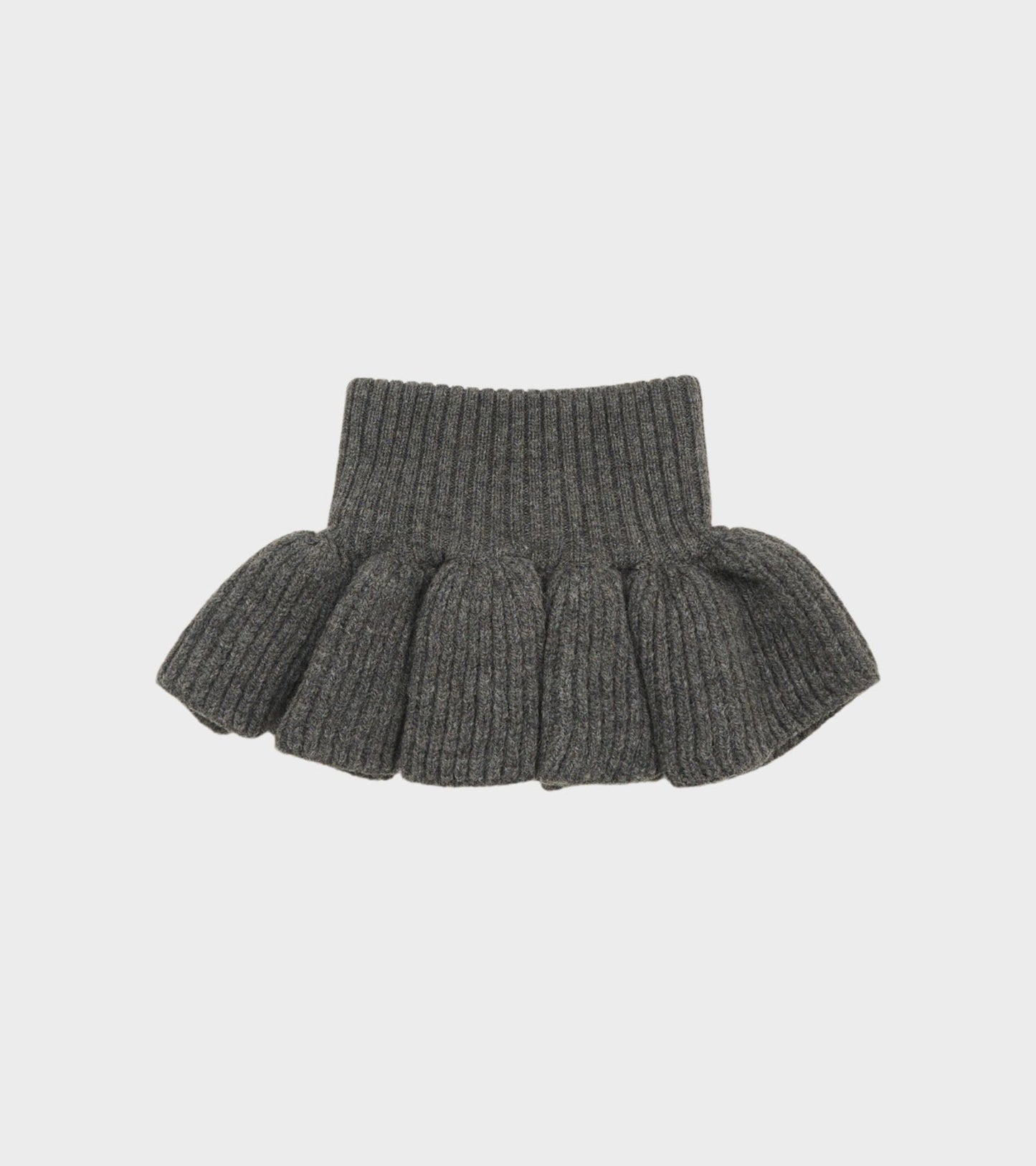 British Merino Wool Ruffle Collar Slate