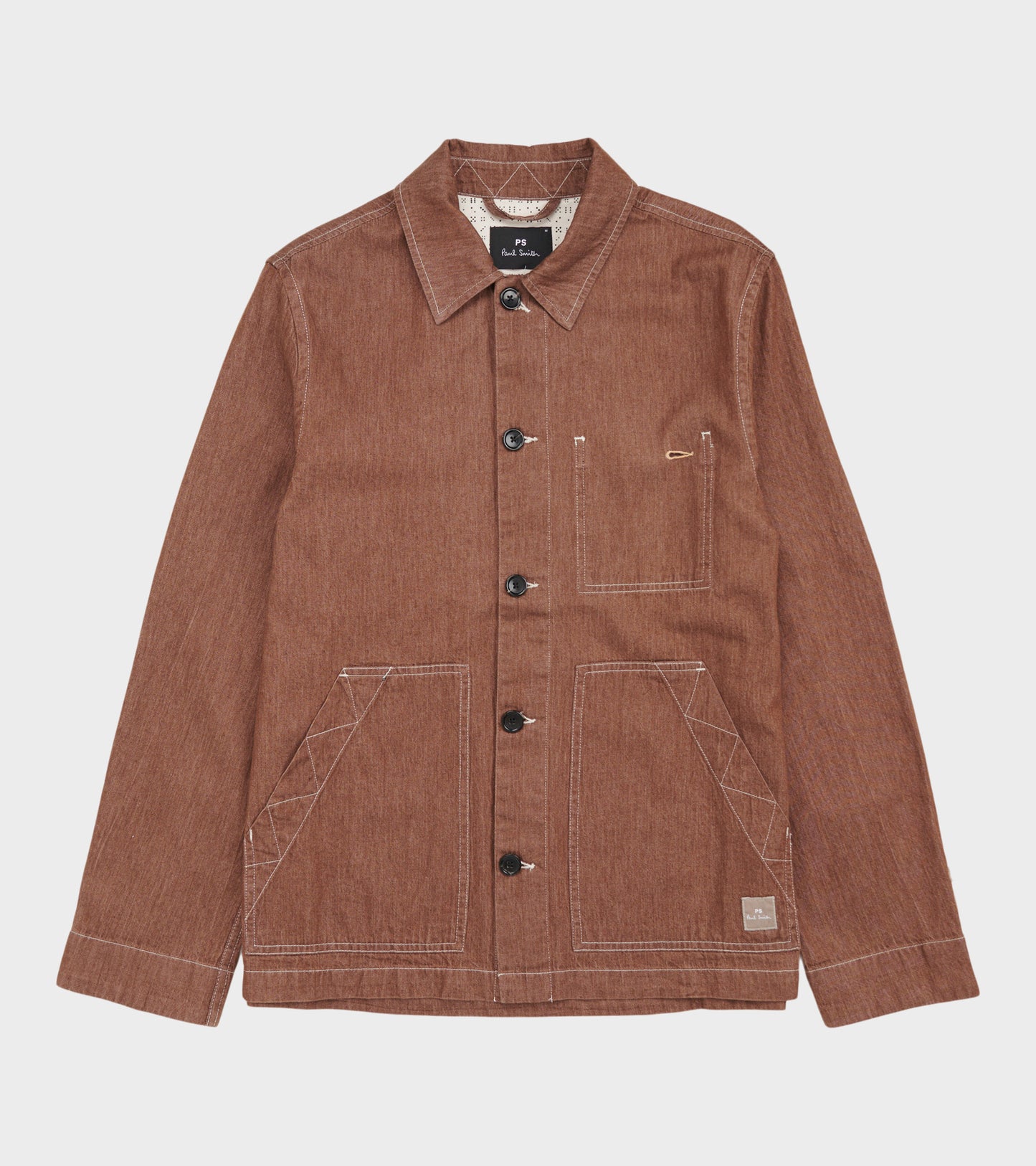 Denim Work Jacket Brown Rinse