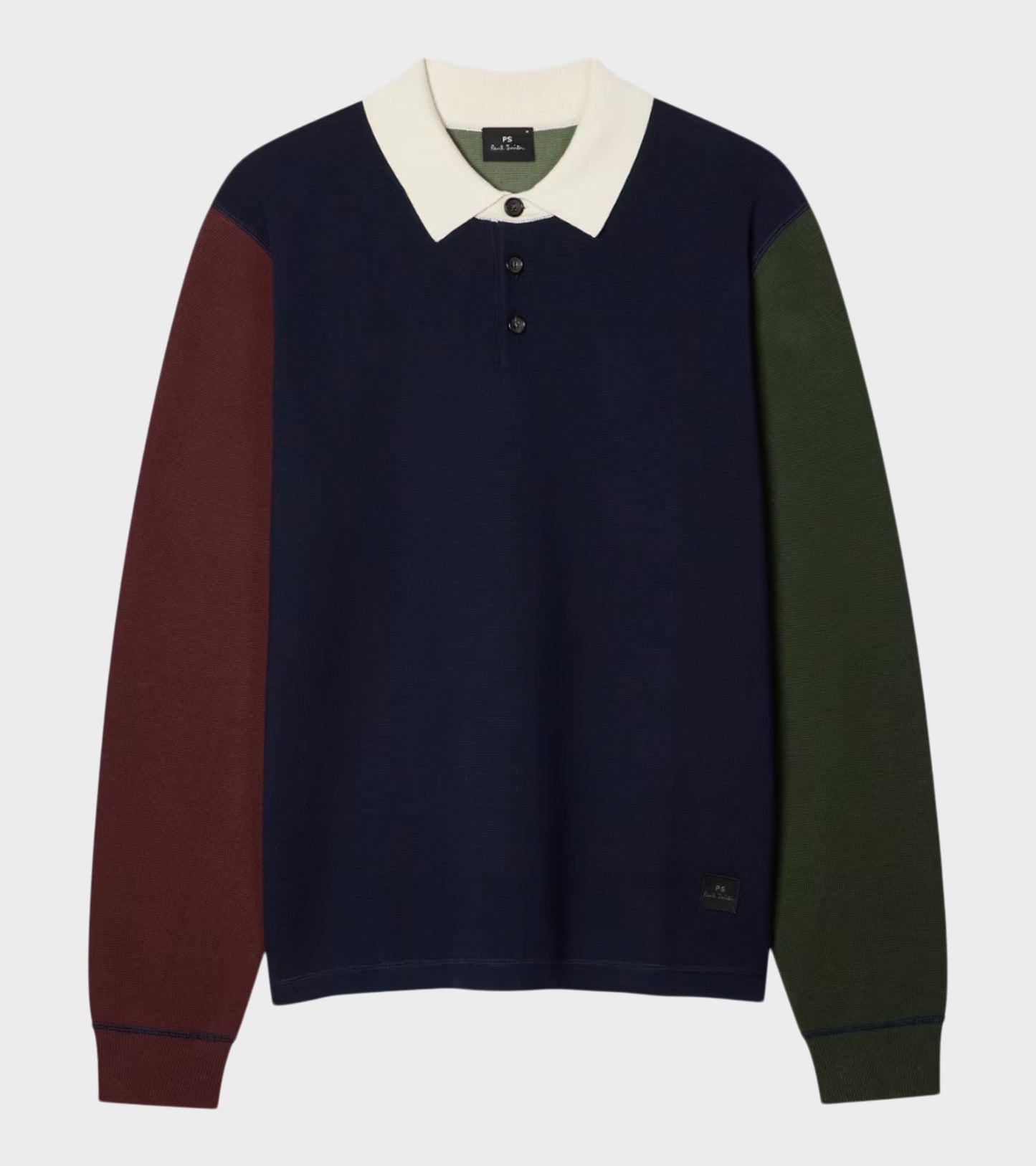 Colour-Block Rugby Blouse Navy